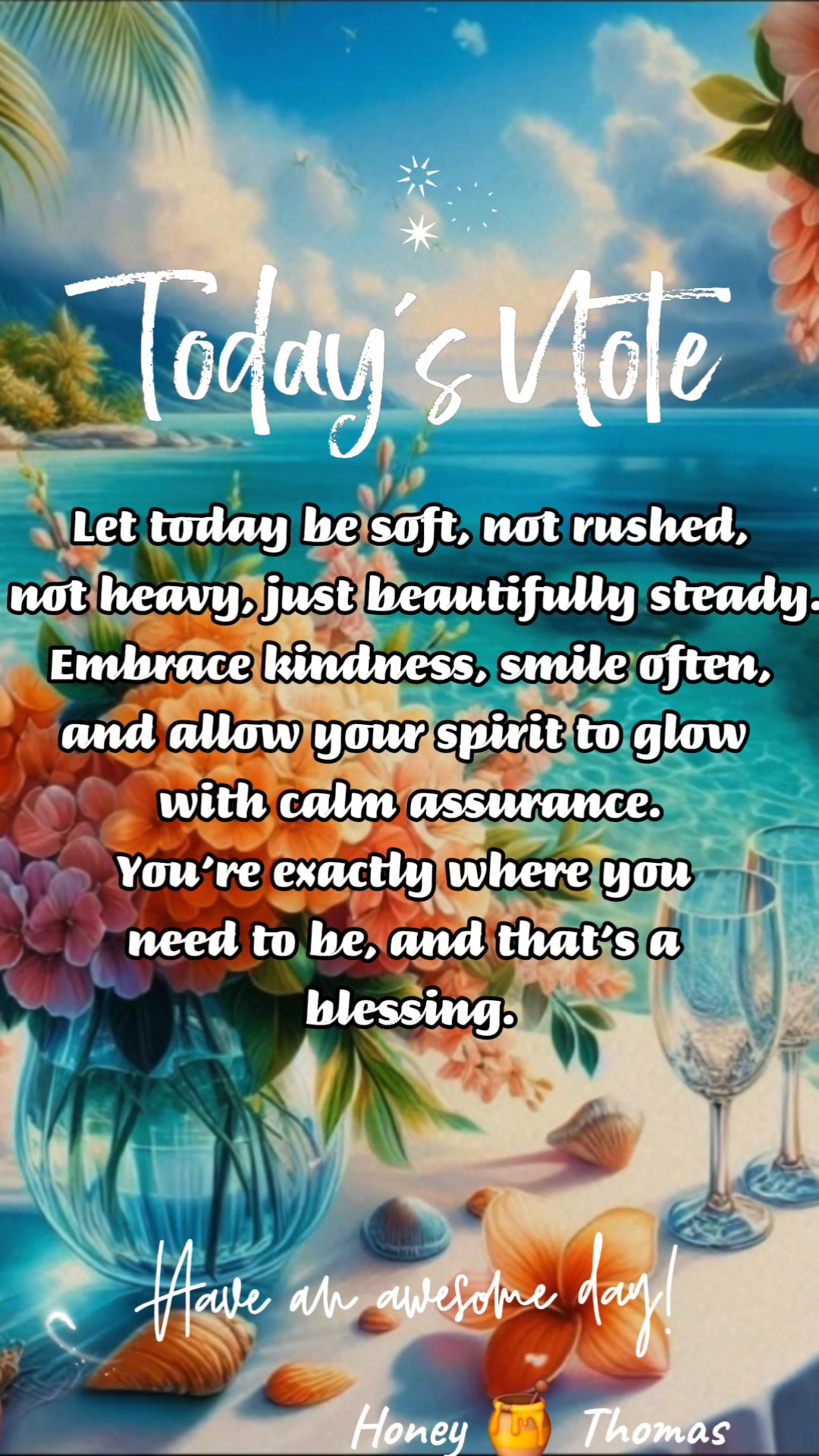 Today’s Note 📝 Let today be soft, not rushed, not heavy, just ...