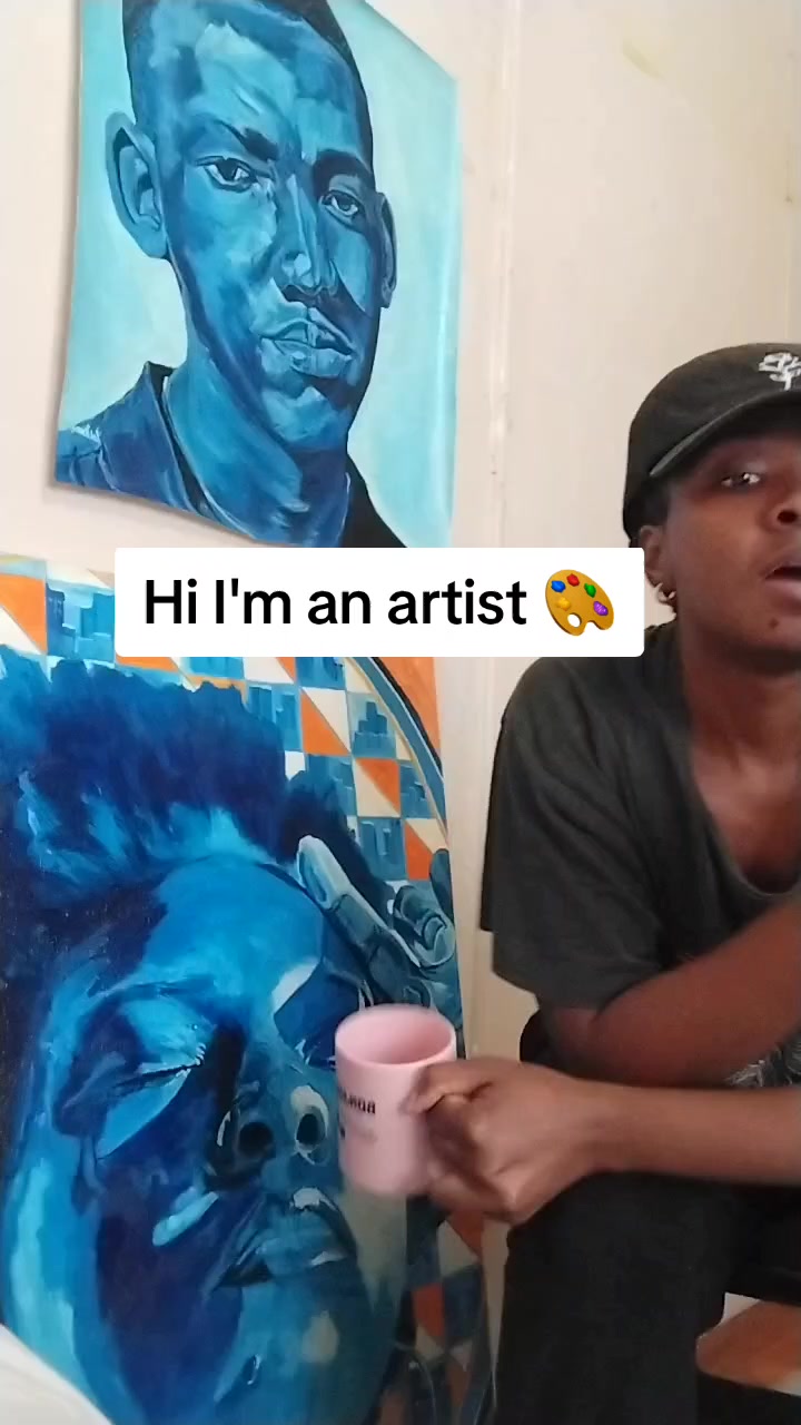 Blue paintings #blue #painting #portrait | Lelo Dassie Fine art | Facebook