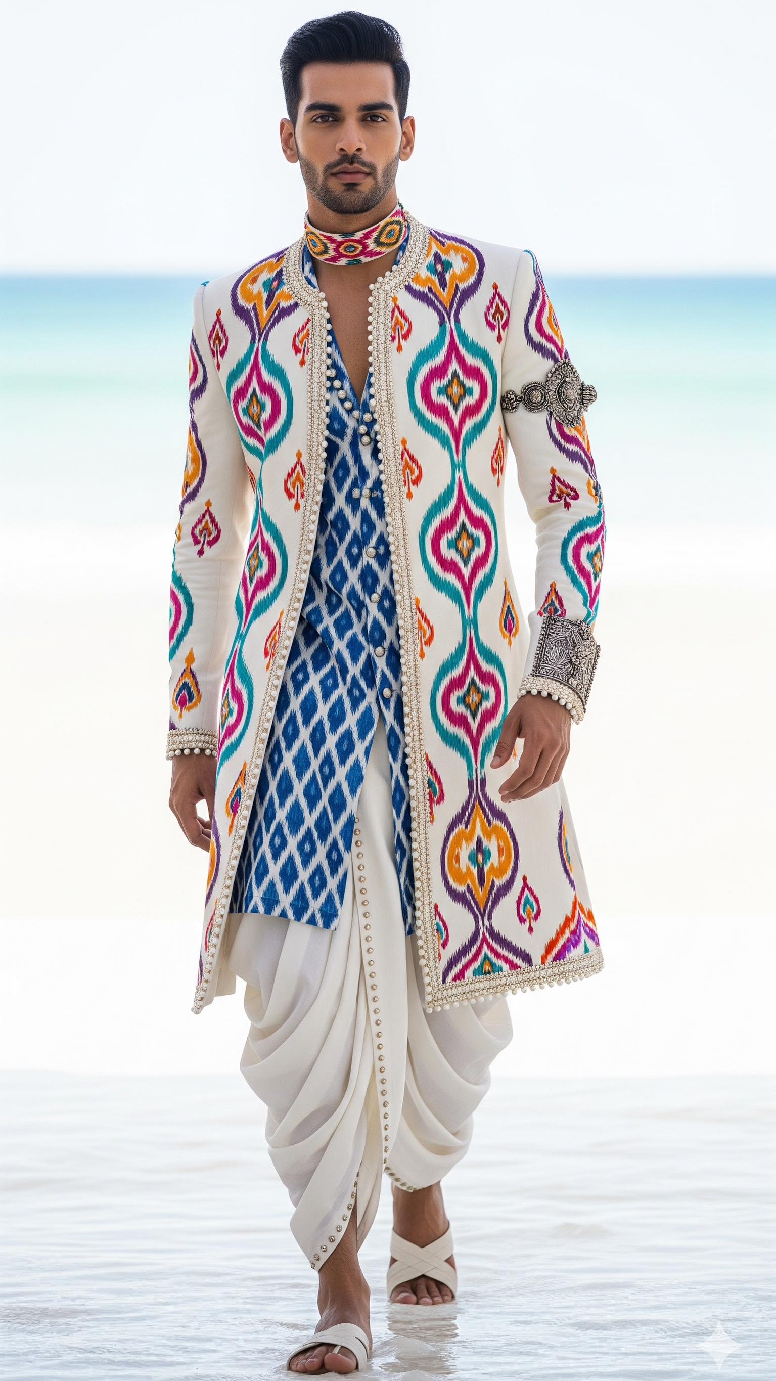 8571 Rain Ikat F60 Cargo Smock, available now in Pink Panther and