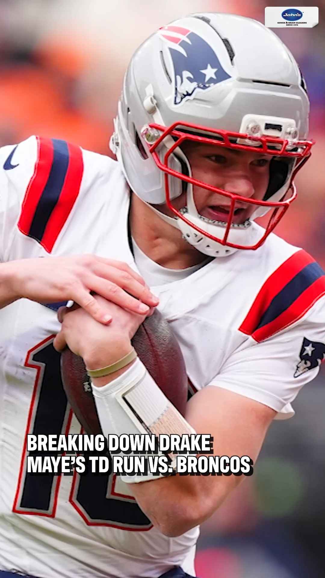 Drake Maye finished with 65 yards rushing and one rushing TD against ...
