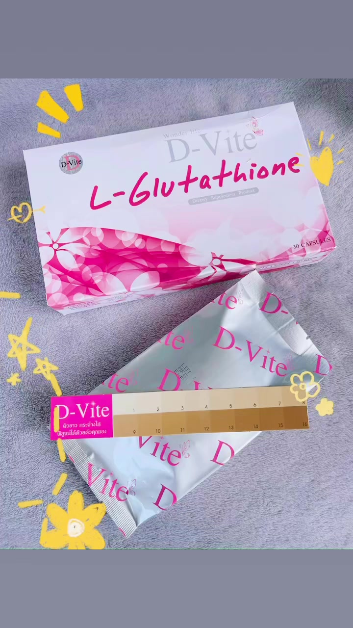 D-Vite L-Glutathione Collagenอาหารเสริมกลูต้า&คอลลาเจน 2in1 ครบจบสูตรขาวใสในกล่องเดียว💕….กล่องเดียวเอาอยู่…. ครบสูตรขาว ใส เนียน เด้ง ลดเลือนริ้วรอย สิว ฝ้า กระ จุดด่างดำ ปกป้องผิวจากแสงแดด 