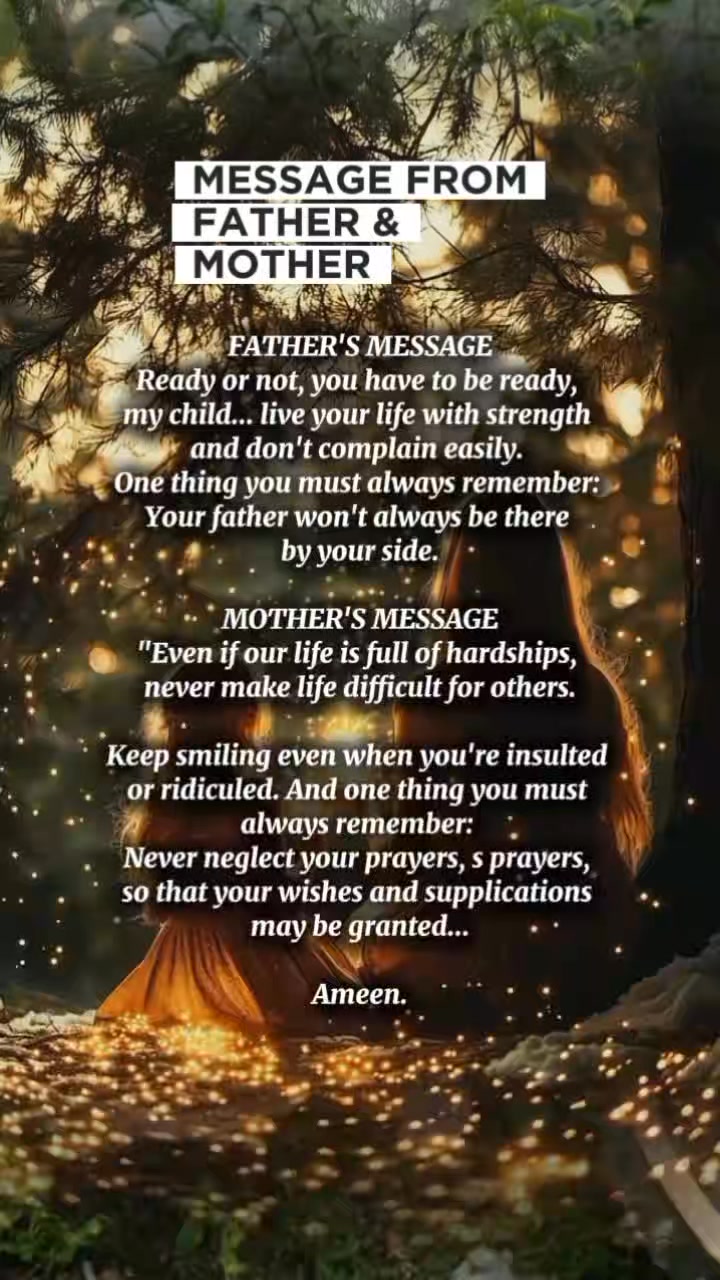 🌿Life Story | Message from father and mother #LifeQuotes #Message # ...
