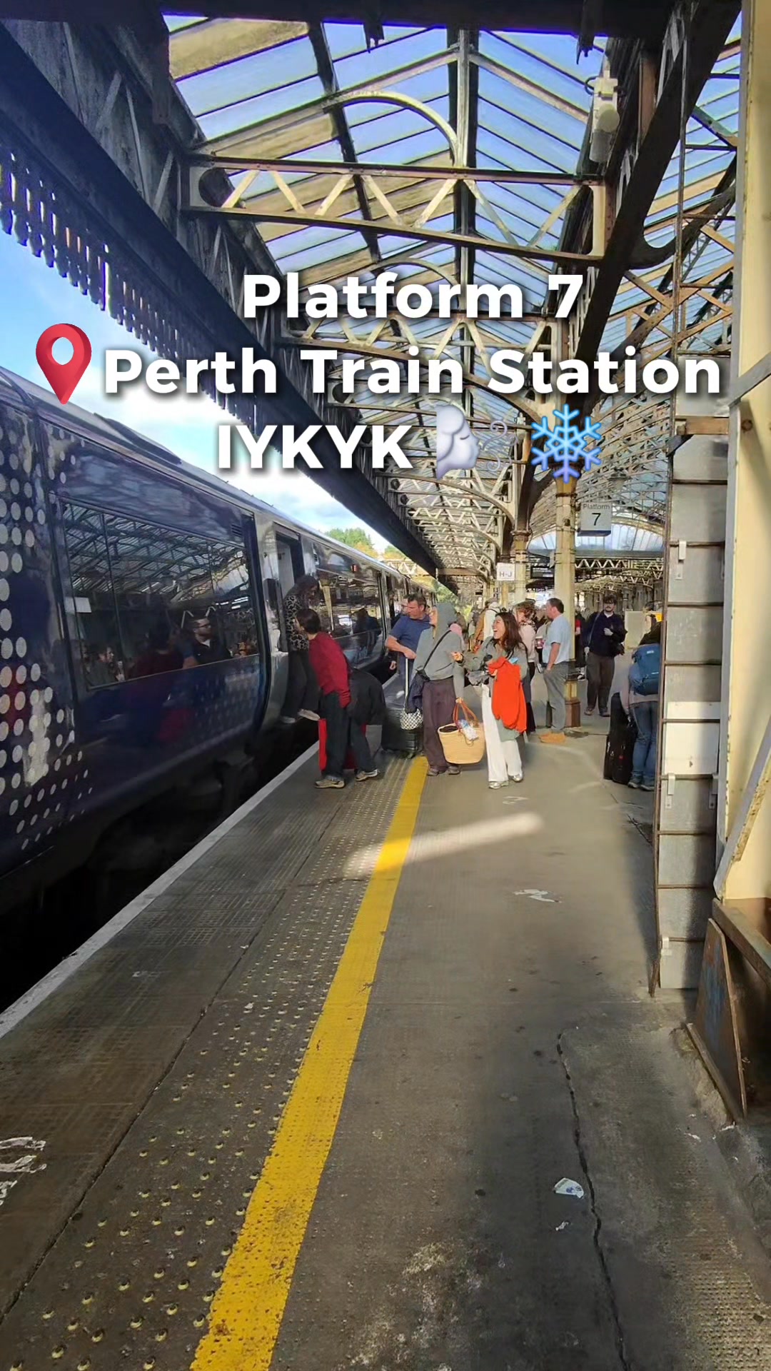 Platform 7 at Perth Train Station. It's always either the gateway south ...