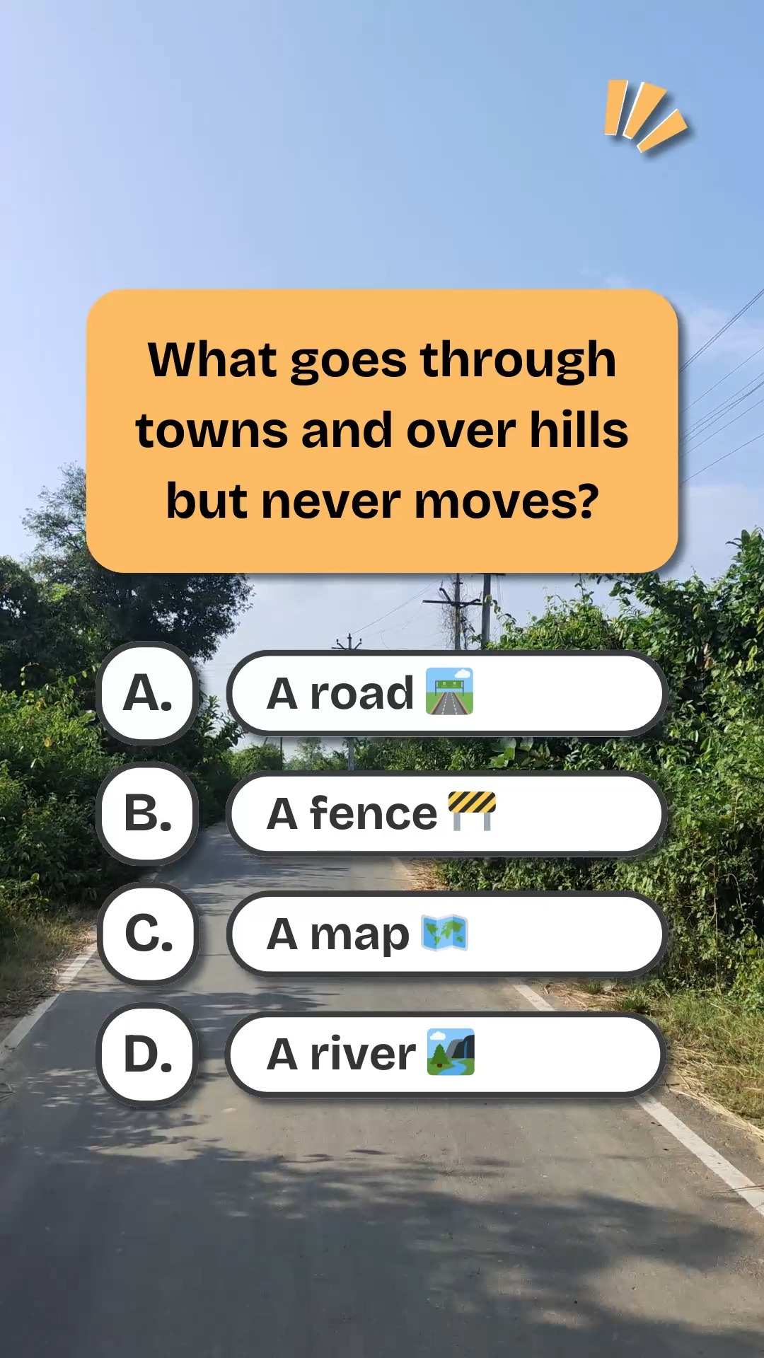 What goes through towns and over hills but never moves? 🤔 #prashantquiz ...