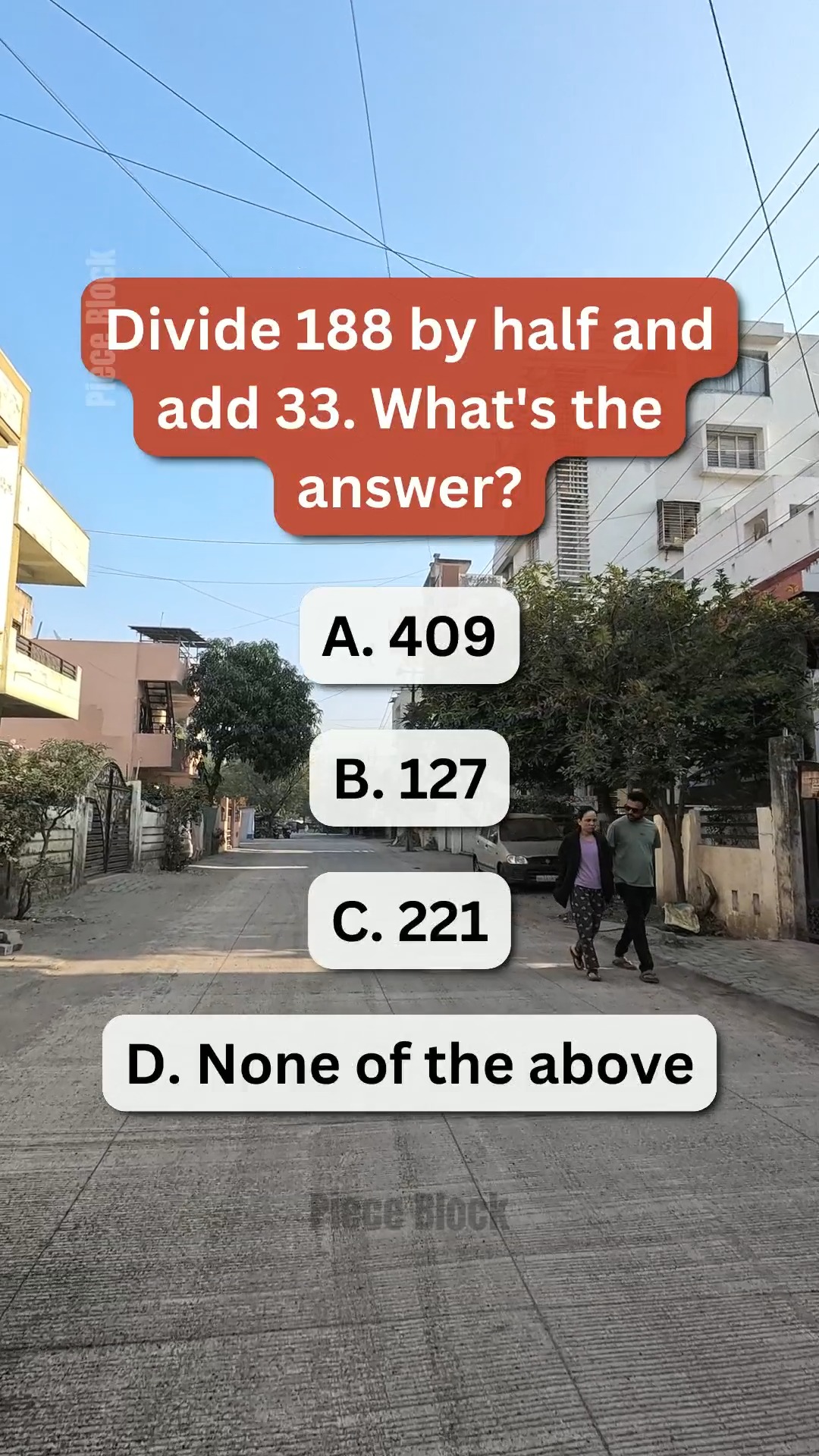 Can you crack this tricky riddle? Divide 188 by half and add 33. 🤔 # ...