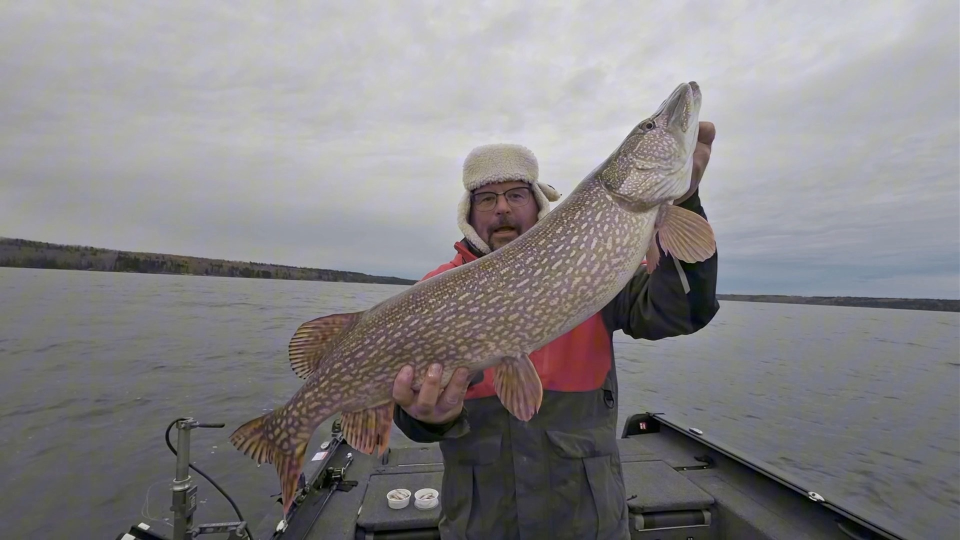 Just jiggin fer a walleye when a 40” pike wanted to play!! Can’t ...