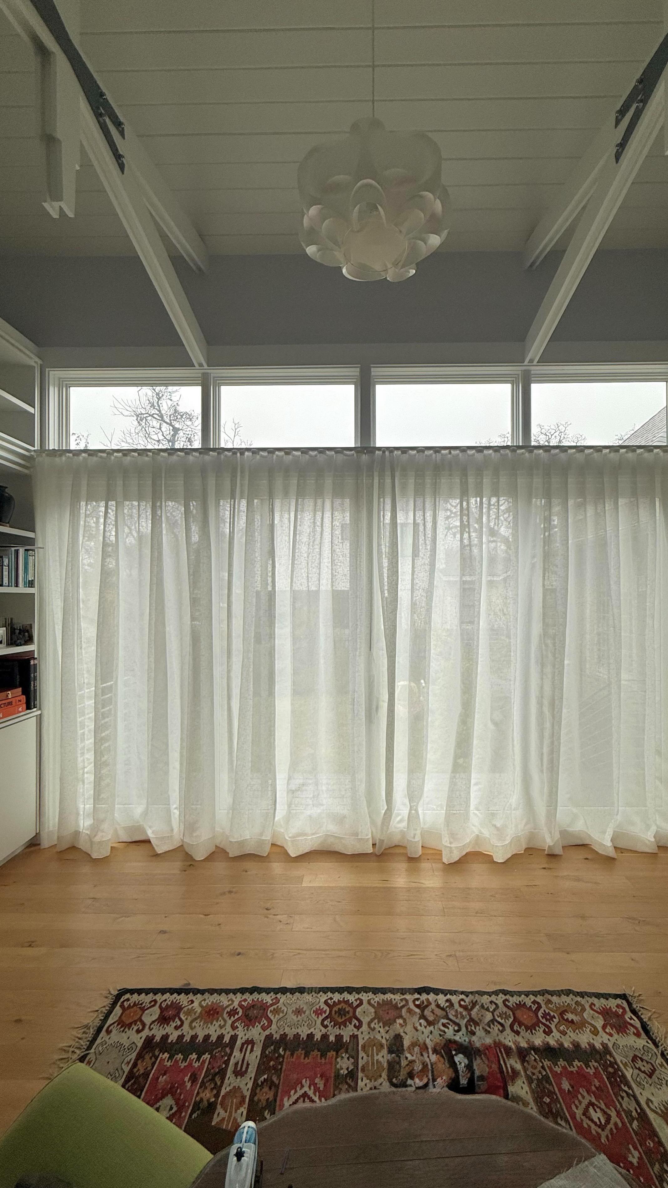 🎥 A little behind the scenes of a custom drapery install. Sheer