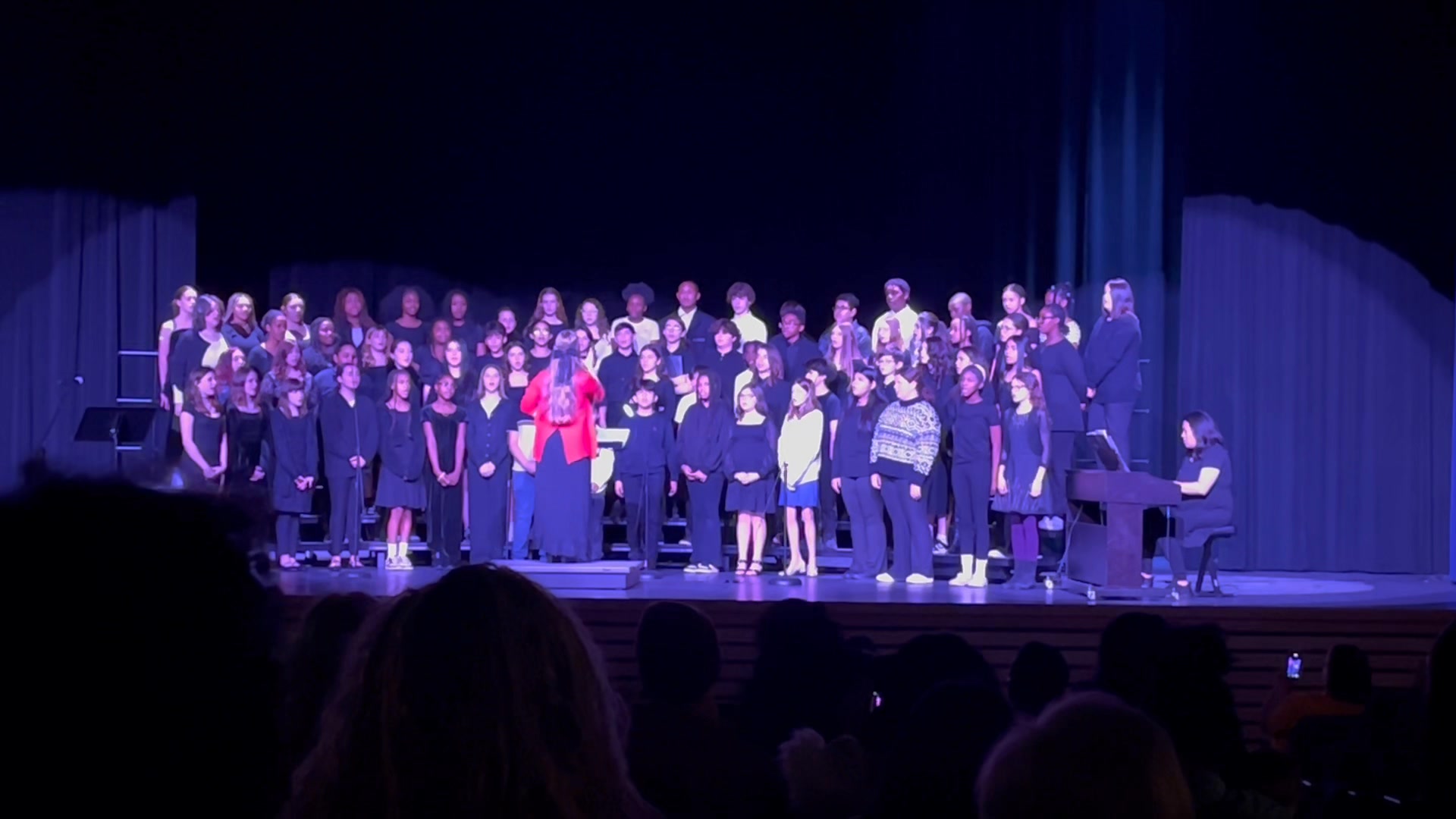 The 6th, 7th and 8th grade choir performing “Carol of the Bells ...
