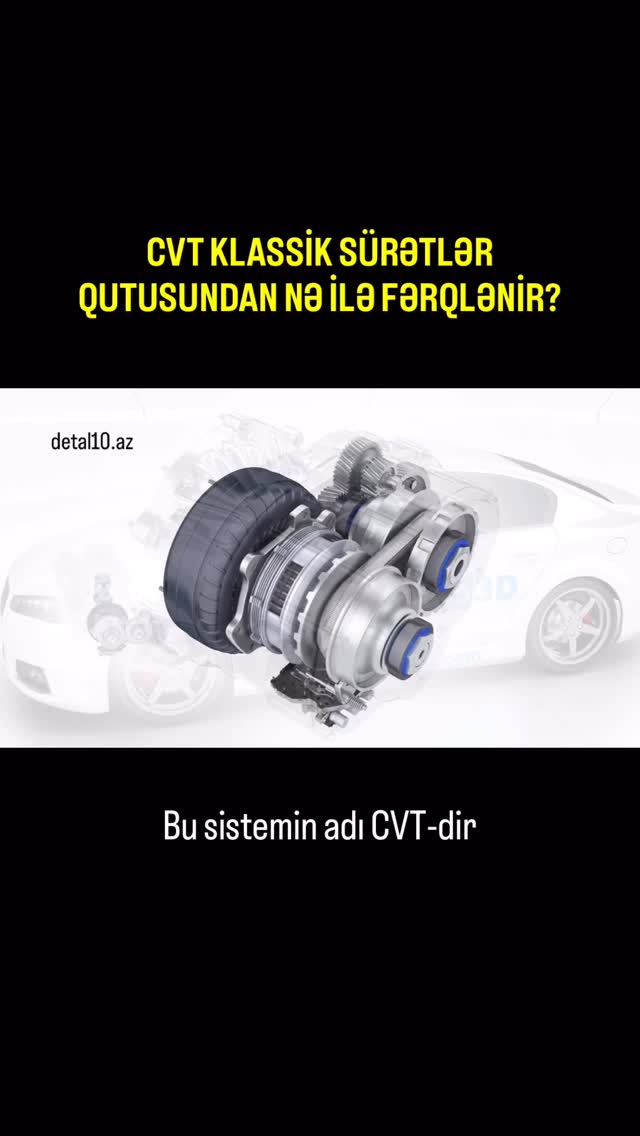 CVT (Variator Karopka) yəni Davamlı Dəyişən Sürət Qutusu, sabit ...
