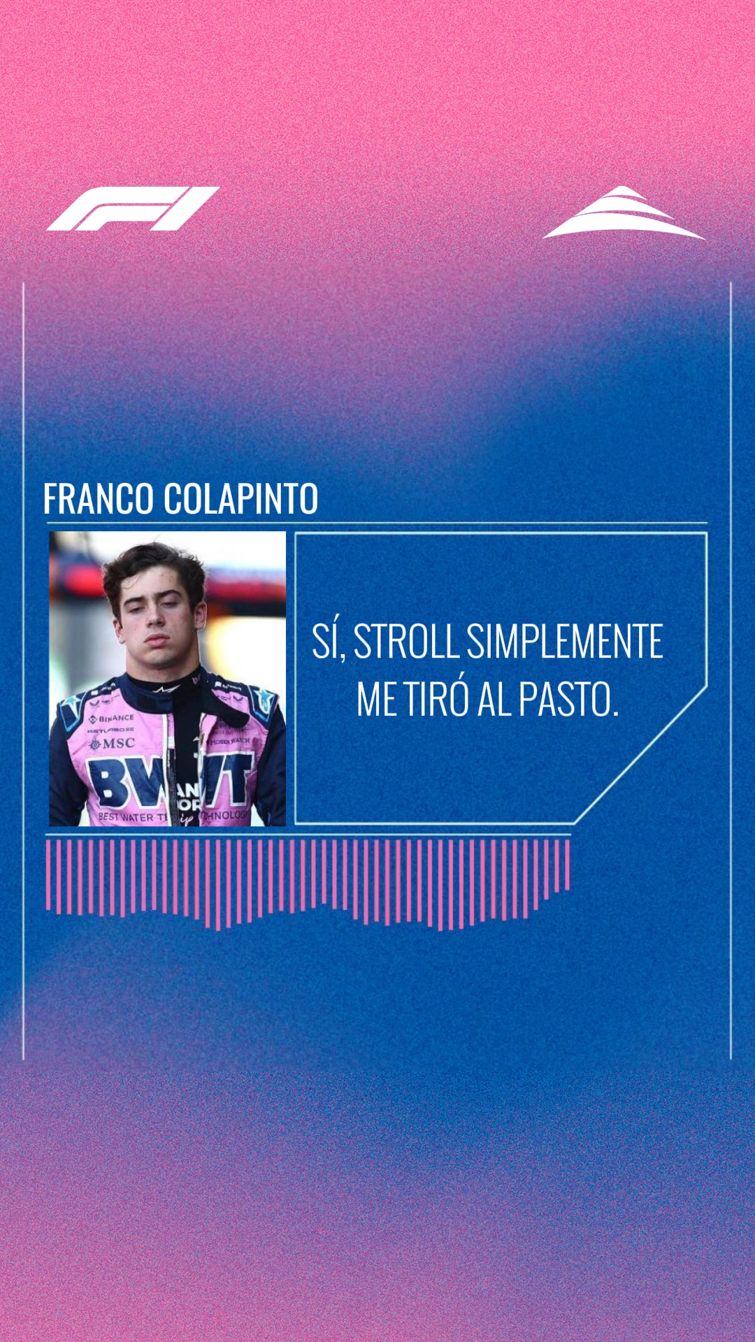 🏁 Justo después de la largada en el GP de México, Lance Stroll, dejó ...