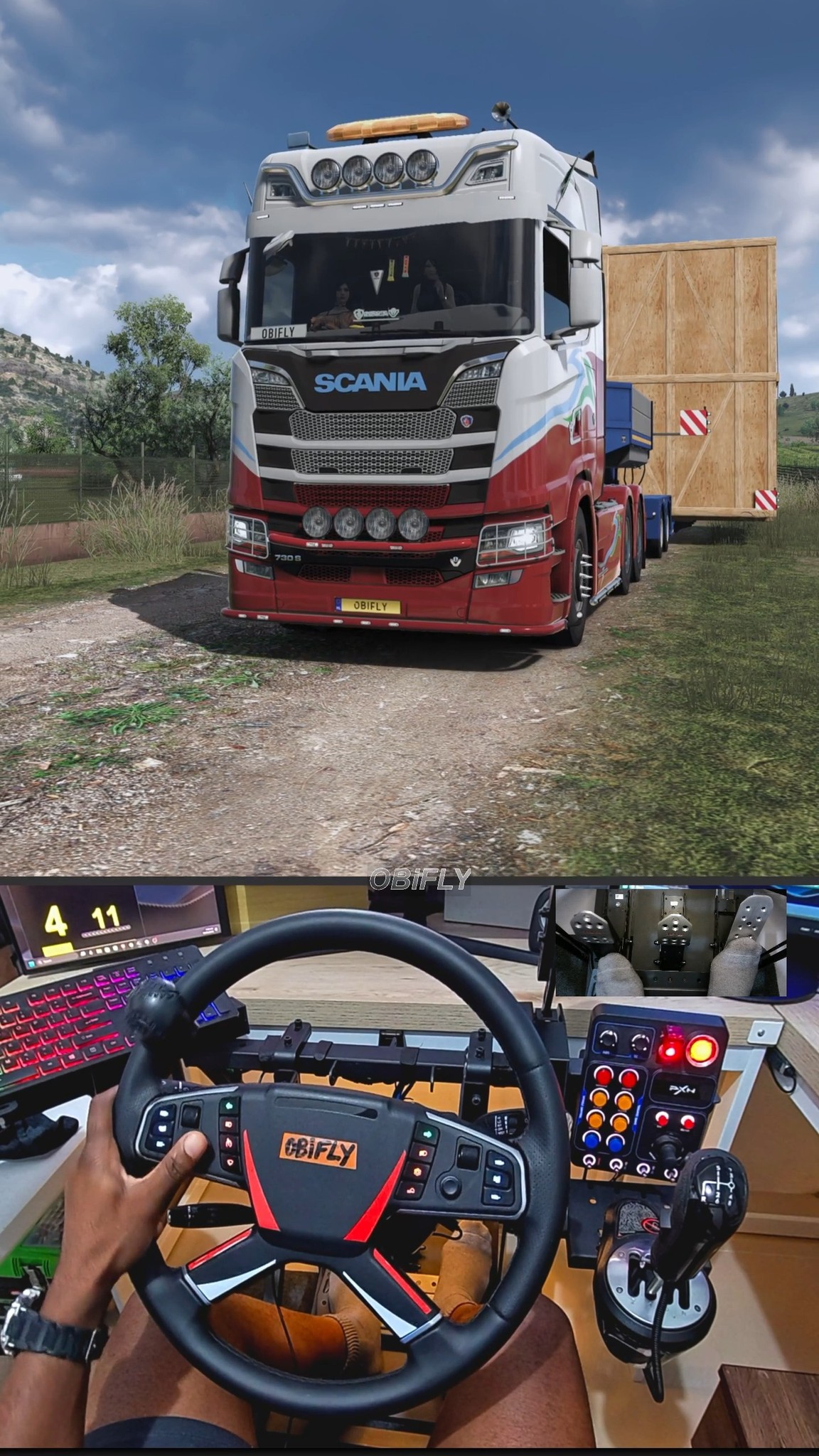Hauling Abnormal load with scania. 🚛💪🏼 Game Name: Euro Truck simulator ...