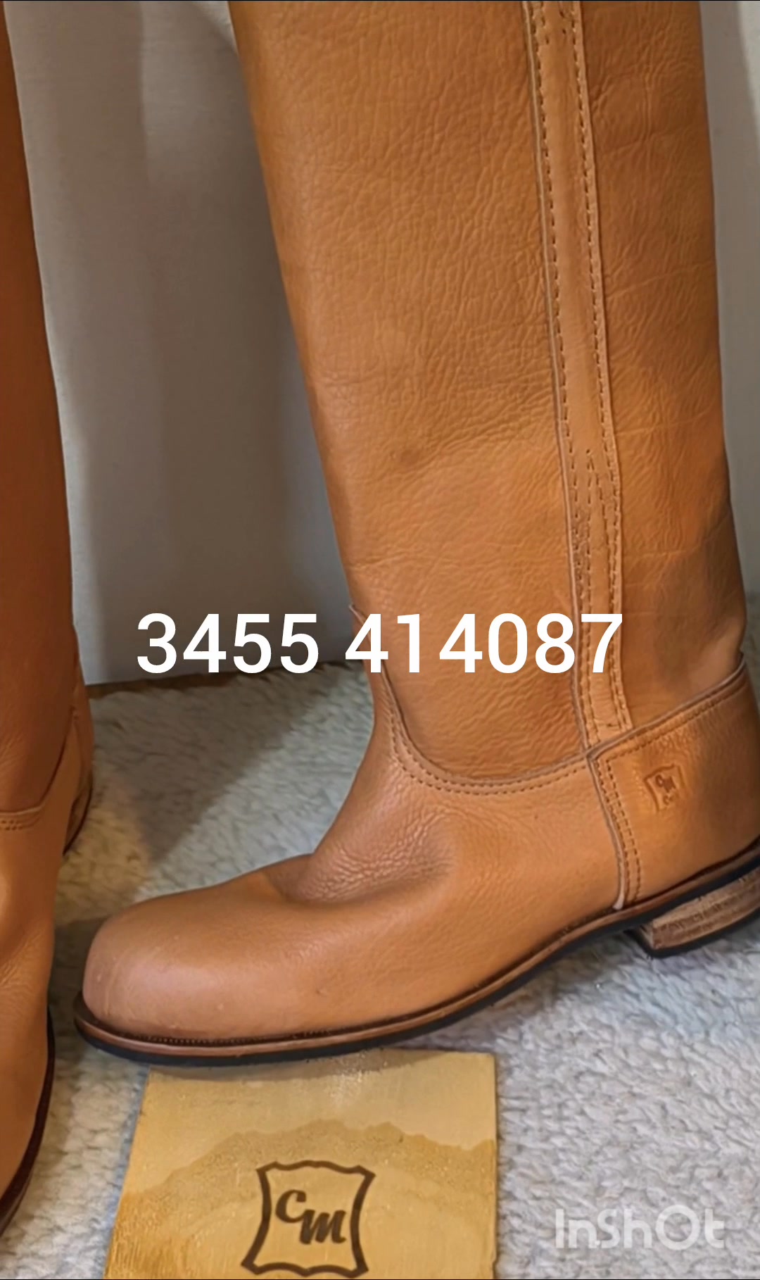 Botas para trabajo en cuero vacuno color cognac. Fabricamos a medida ...