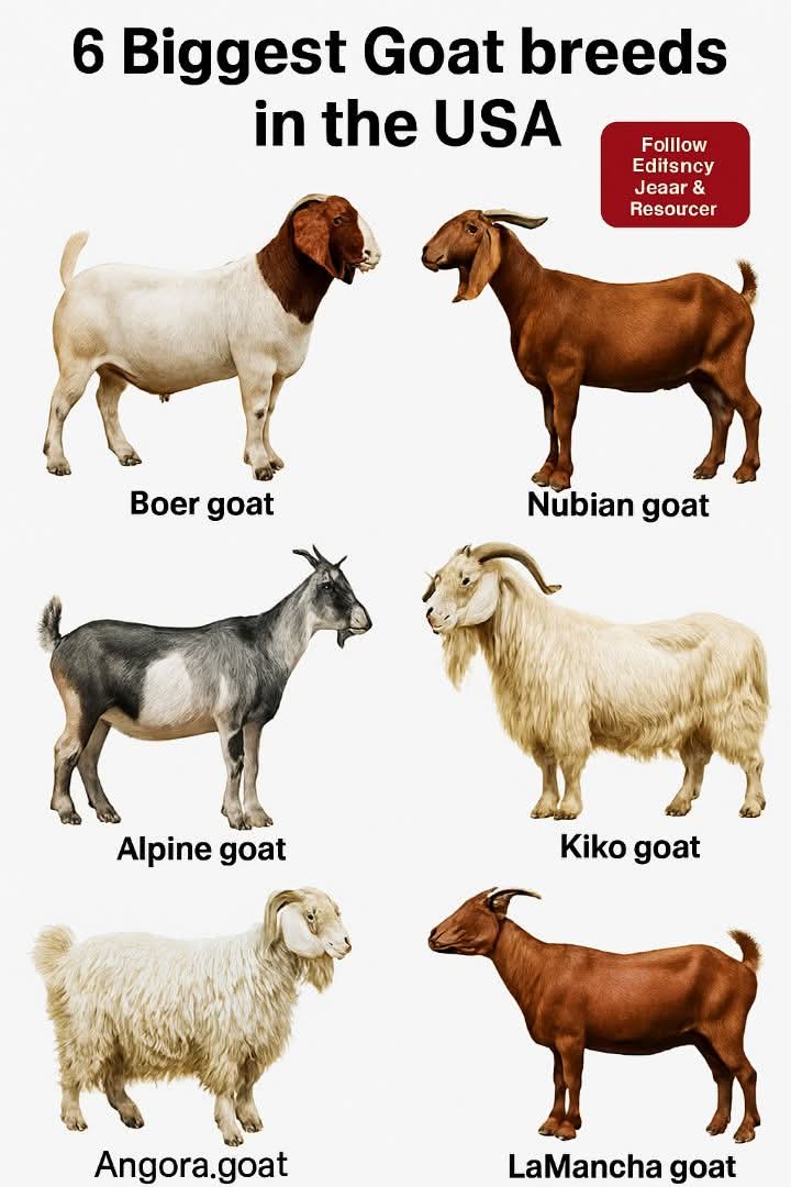 🐐 The 6 Largest Goat Breeds in... - Farming Tech& Business | Facebook