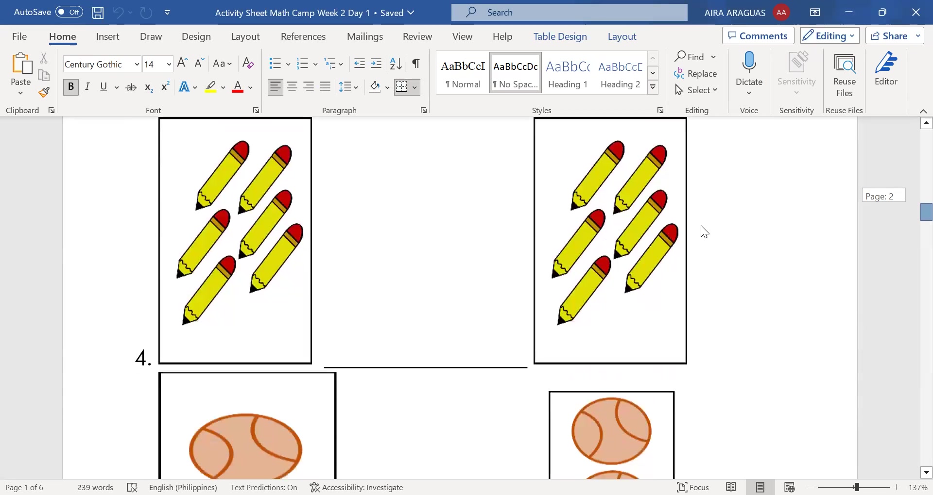 Math Worksheet for NLC Topics: Arranging Numbers from least to greatest ...