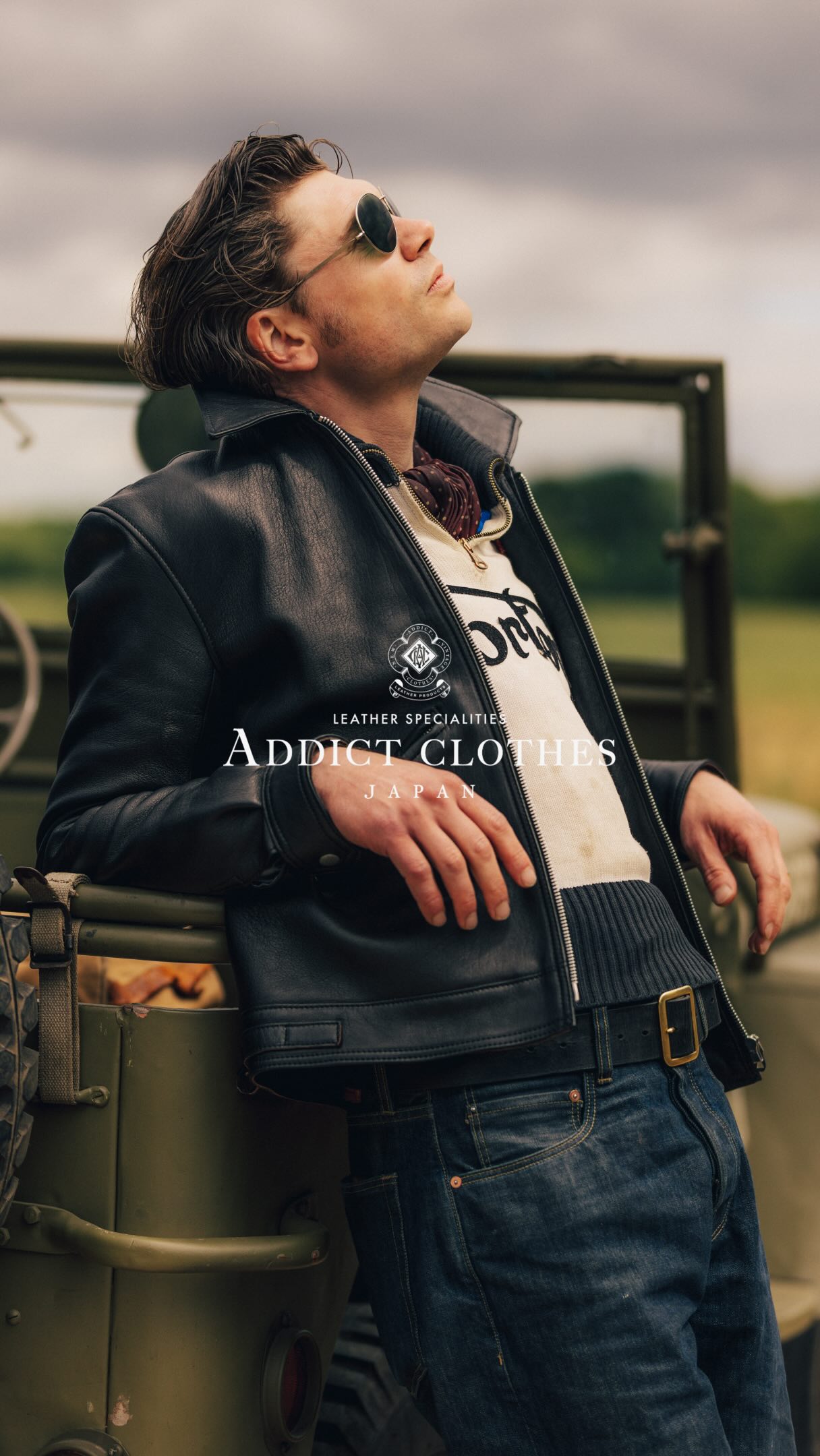 Addict - AD-01 DEERSKIN CENTER ZIP JACKET. YOU CAN ORDER IT AT OUR