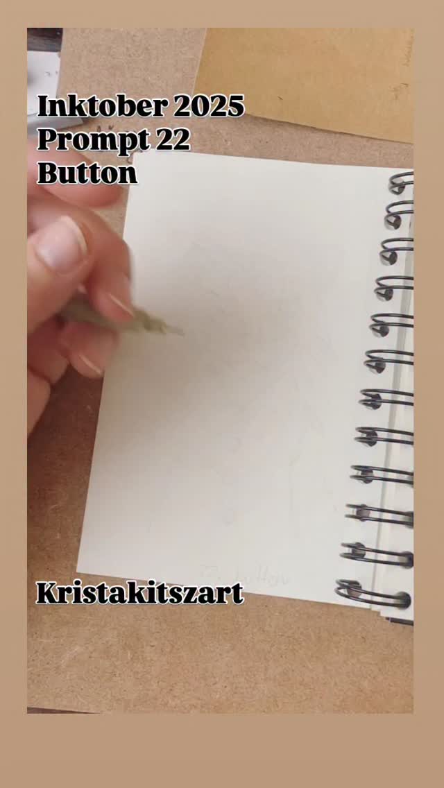 Inktober 2025 | prompt 22 | Button | @inktober @kristakitszart # ...