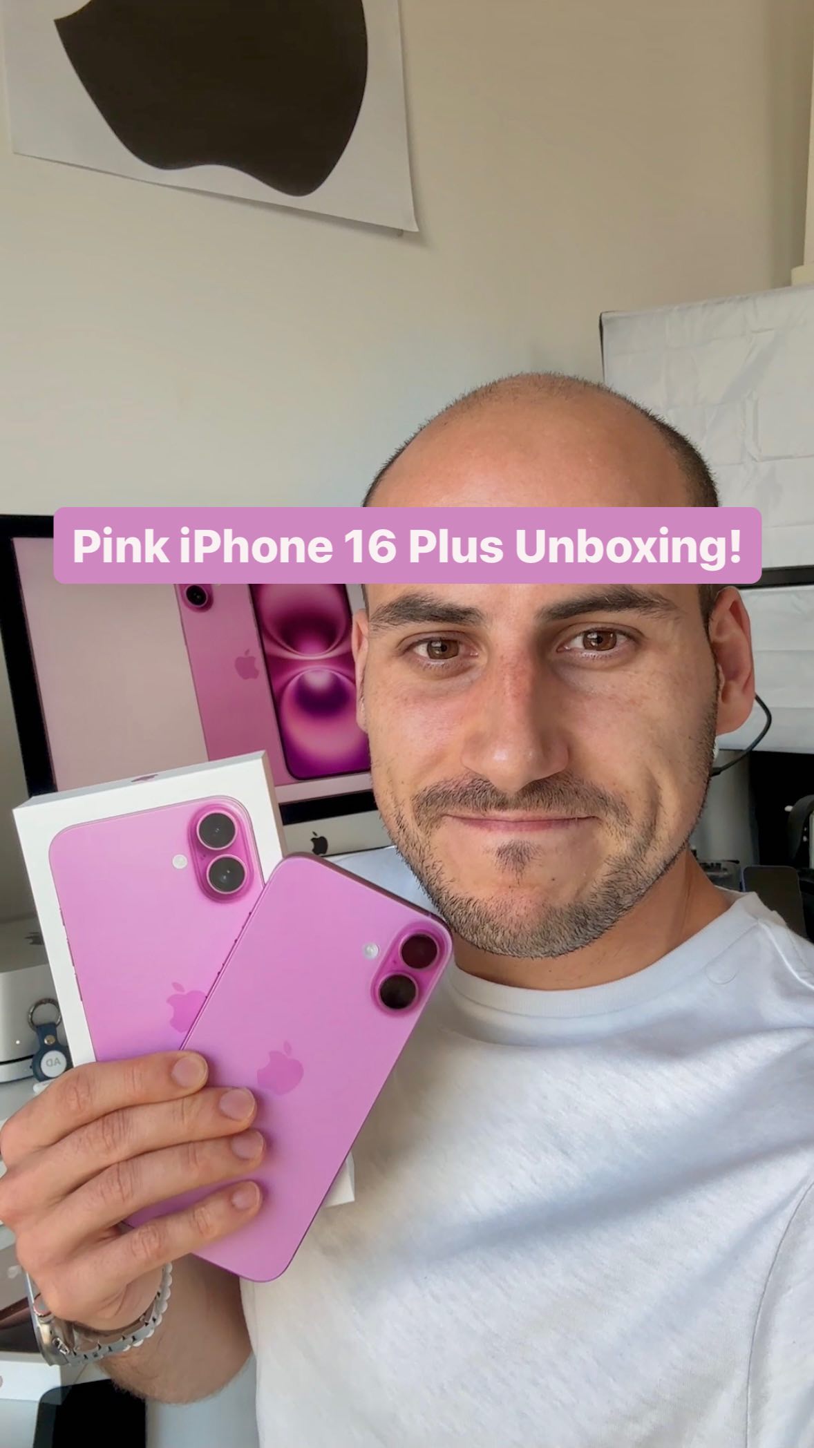 Here's your first look at the iPhone 16 Plus in Pink! Apparently