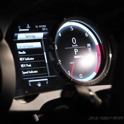 The instrument cluster on the Lexus IS250 F-Sport is not just LFA ...