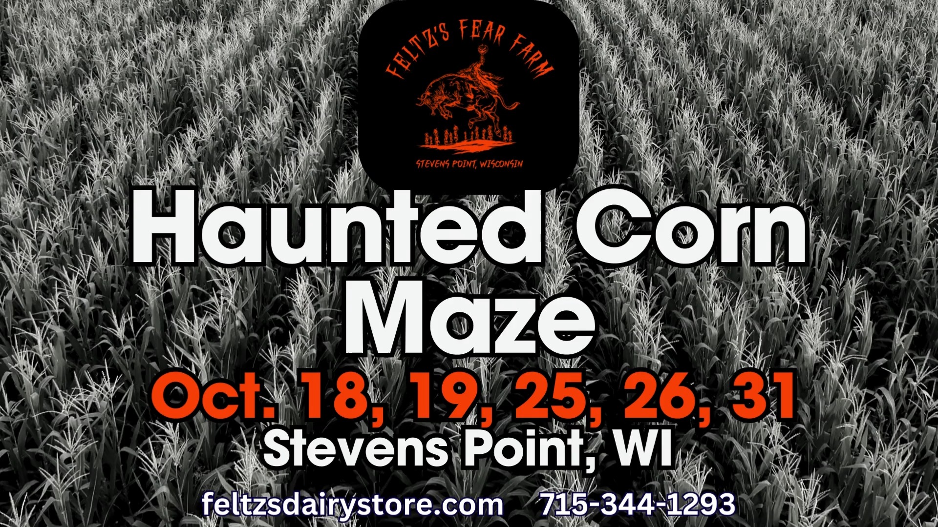 The first night of our Haunted Corn Maze is only 10 days away! Opening ...
