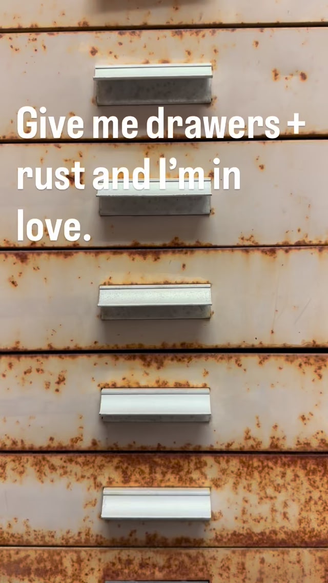 This multi-drawer metal cabinet is everything with great patina, tons ...
