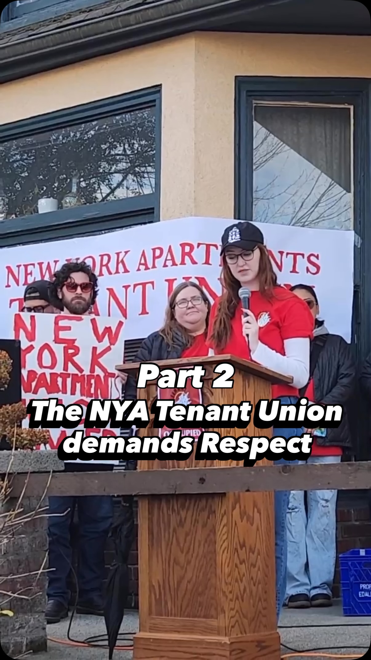 The NYA Tenant Union demands respect! Their landlords Rob and Candy ...
