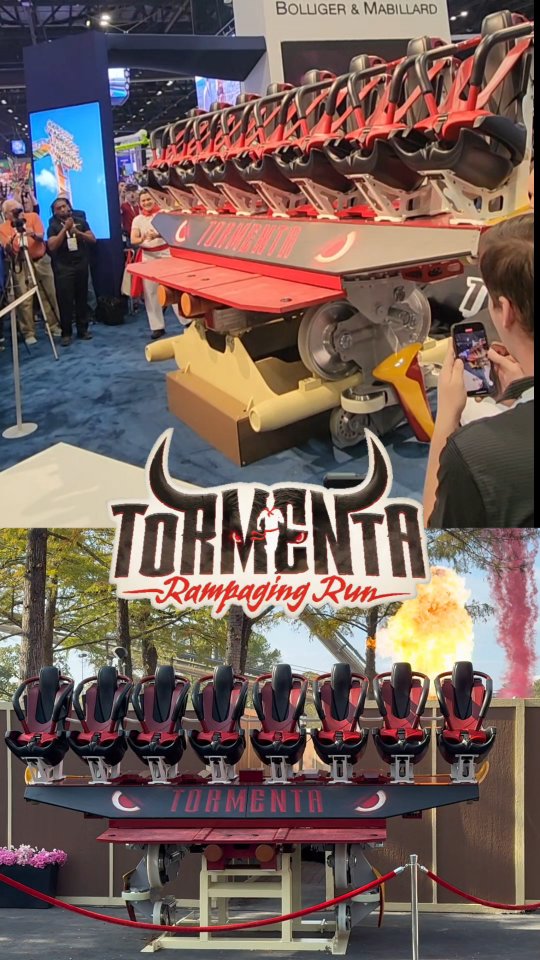 Tormenta Rampaging Run train revealed today at Six Flags Over Texas and ...