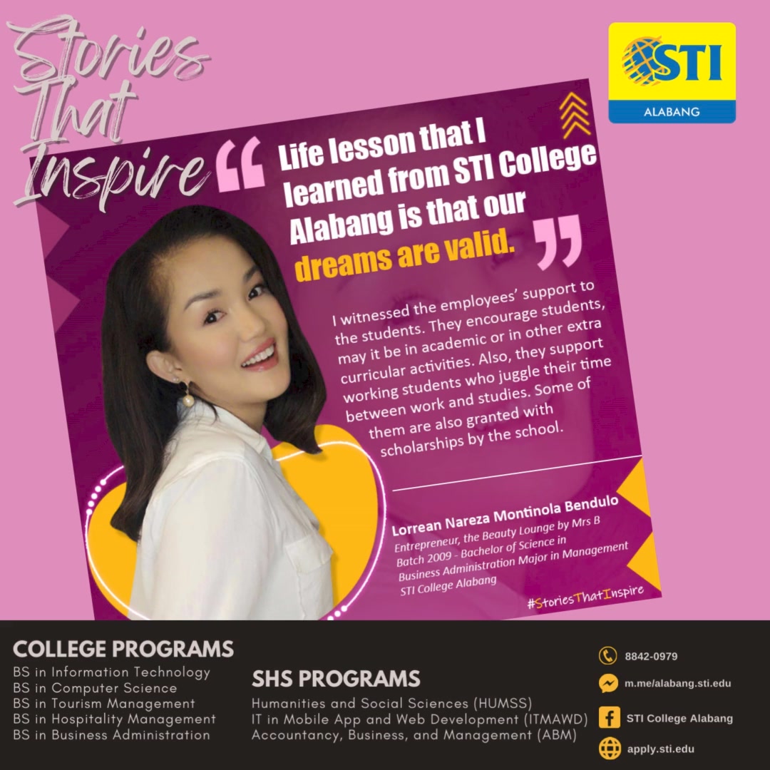 Meet the Inspiring Graduates of STI College Alabang again! Where ...