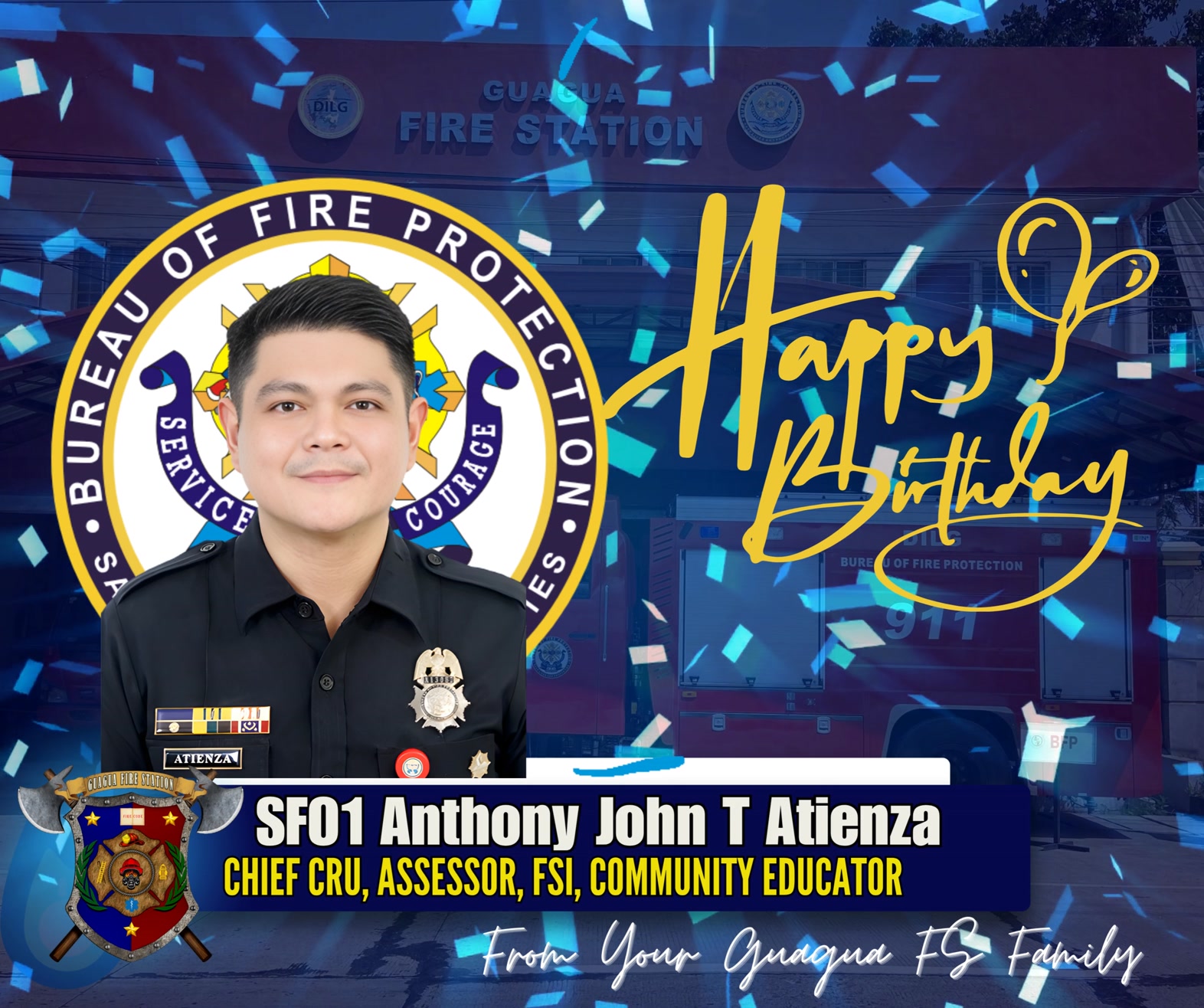 𝟏𝟕 𝐍𝐎𝐕𝐄𝐌𝐁𝐄𝐑 𝟐𝟎𝟐𝟓 Happy Birthday to 𝐒𝐅𝐎𝟏 𝐀𝐧𝐭𝐡𝐨𝐧𝐲 𝐉𝐨𝐡𝐧 𝐓 𝐀𝐭𝐢𝐞𝐧𝐳𝐚, Chief ...