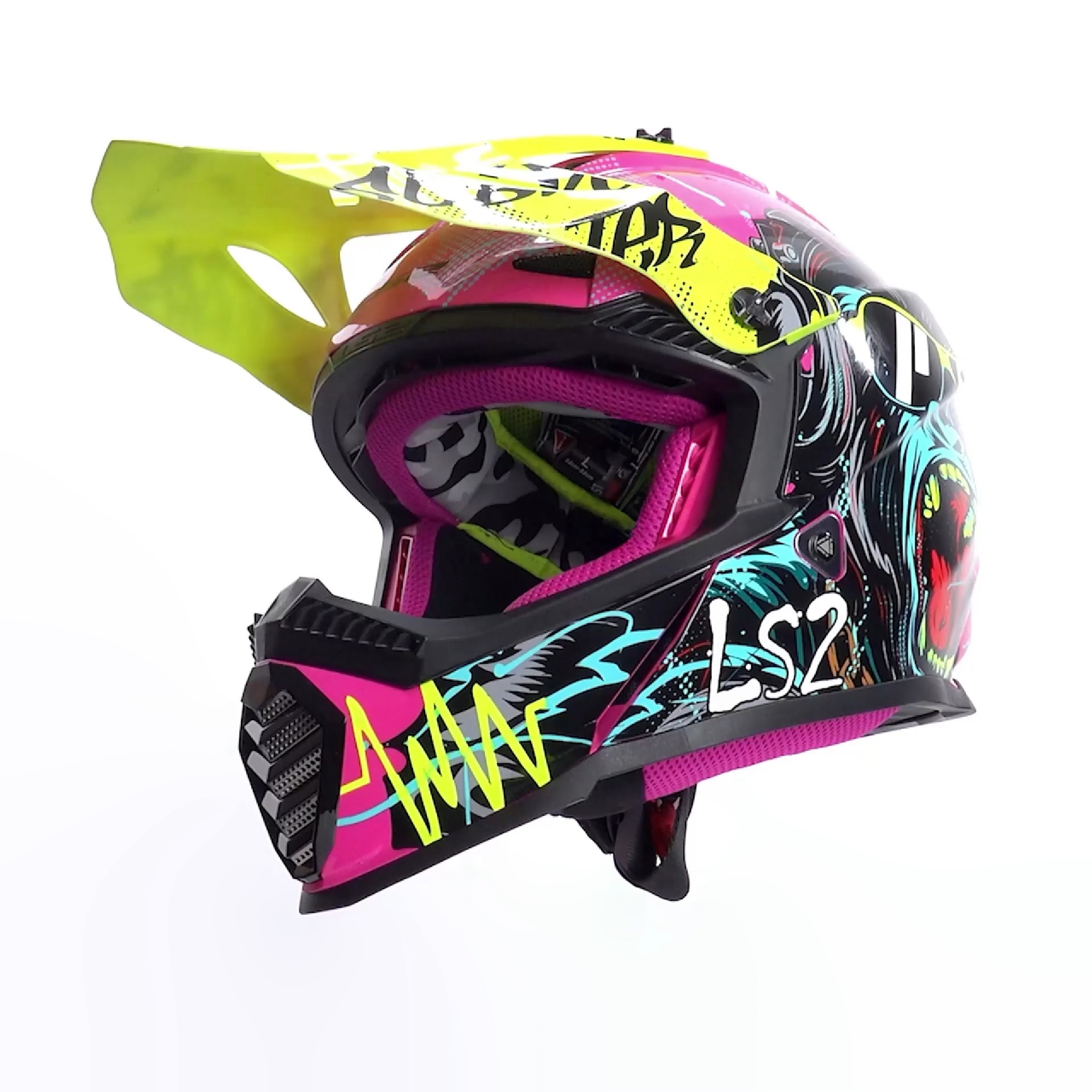 do 100 percent goggles fit ls2 moto x helmet Helmets Charger Motorcycle OTG Goggle (Black with Clear Lens) : Automotive The LS2 Gate II Motorcycle Helmet LS2 Goggle Aura Pro Black/White,