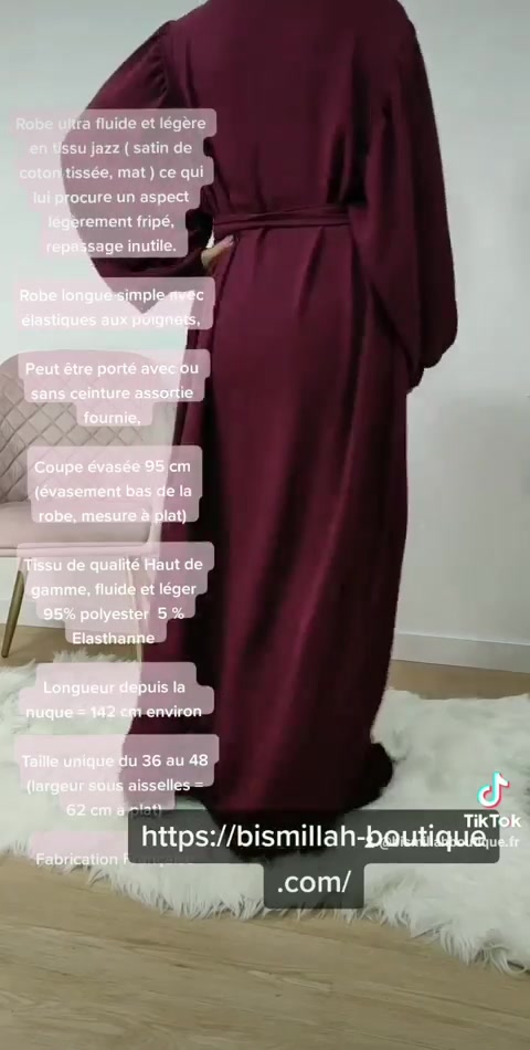 Salam aleykum water rahmatullahi wa barakatu ️ ROBE LEYA AVEC CEINTURE ...