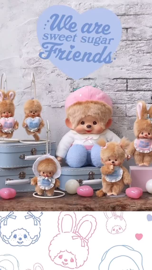 We are Sweet Sugar Friends! 🎀🩵 MONCHHICHI Sweet Sugar Collection