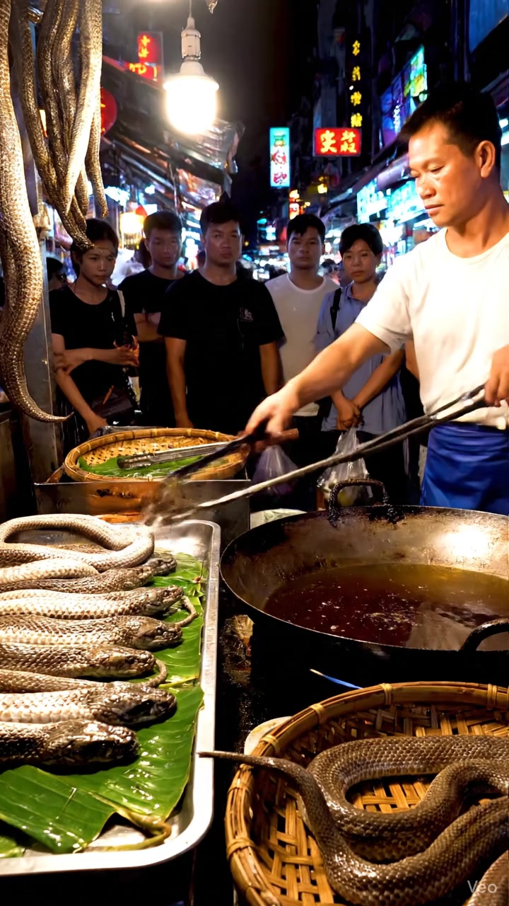 china-night-street-food-full-snake-frying-chinafood-marketvibes