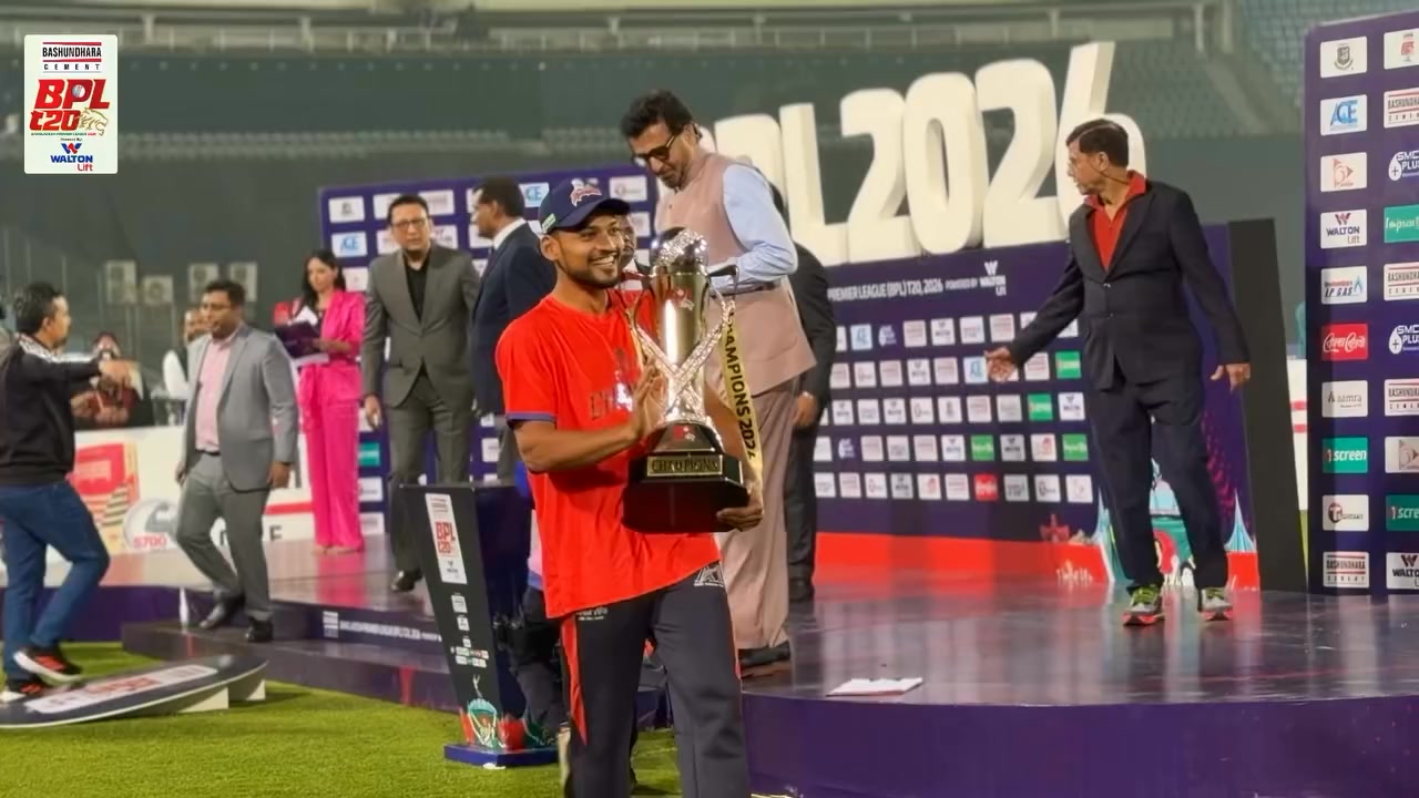 🏆🔥 Rajshahi Warriors lift the BPL 2026 trophy, celebrating a season of ...