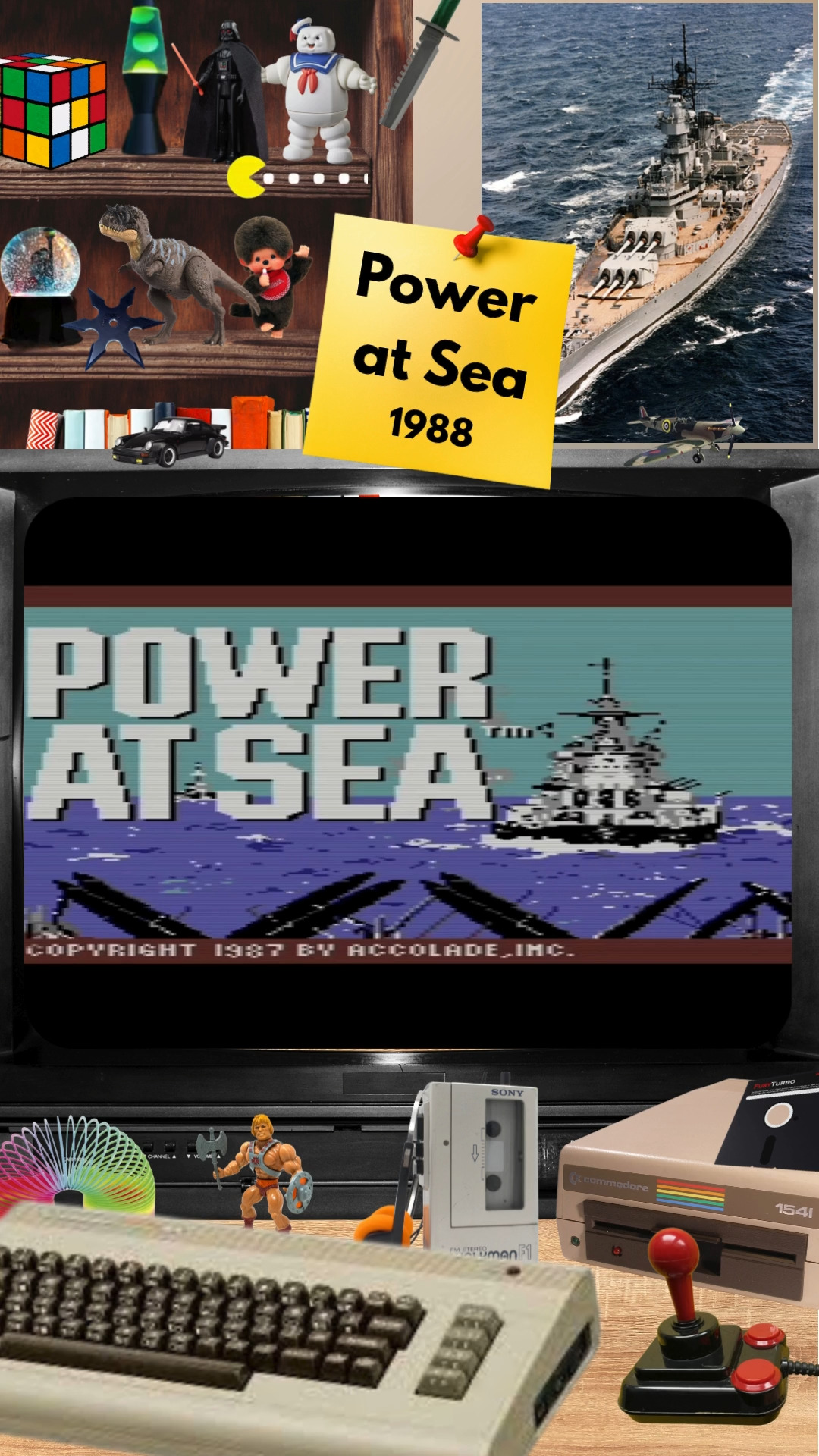 C64 - Power at Sea - 1988 #wargames #retrogames #C64 #videospiele