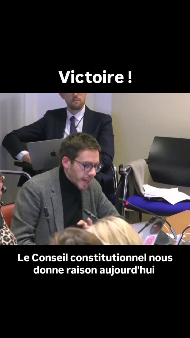 ️ VICTOIRE Saisi par La France insoumise à l'Assemblée nationale, le ...