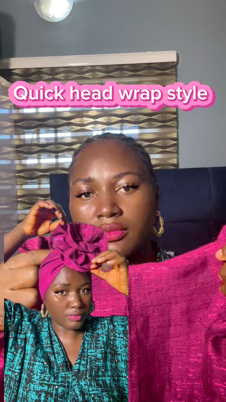 Quick head wrap style in one minute #tutorial #beauty #creativity # ...