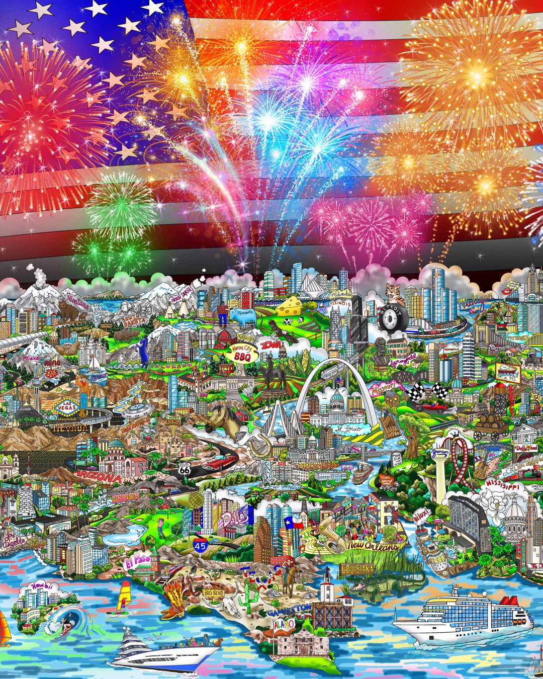 Charles Fazzino | - Charles Fazzino | Master of 3D PopArt
