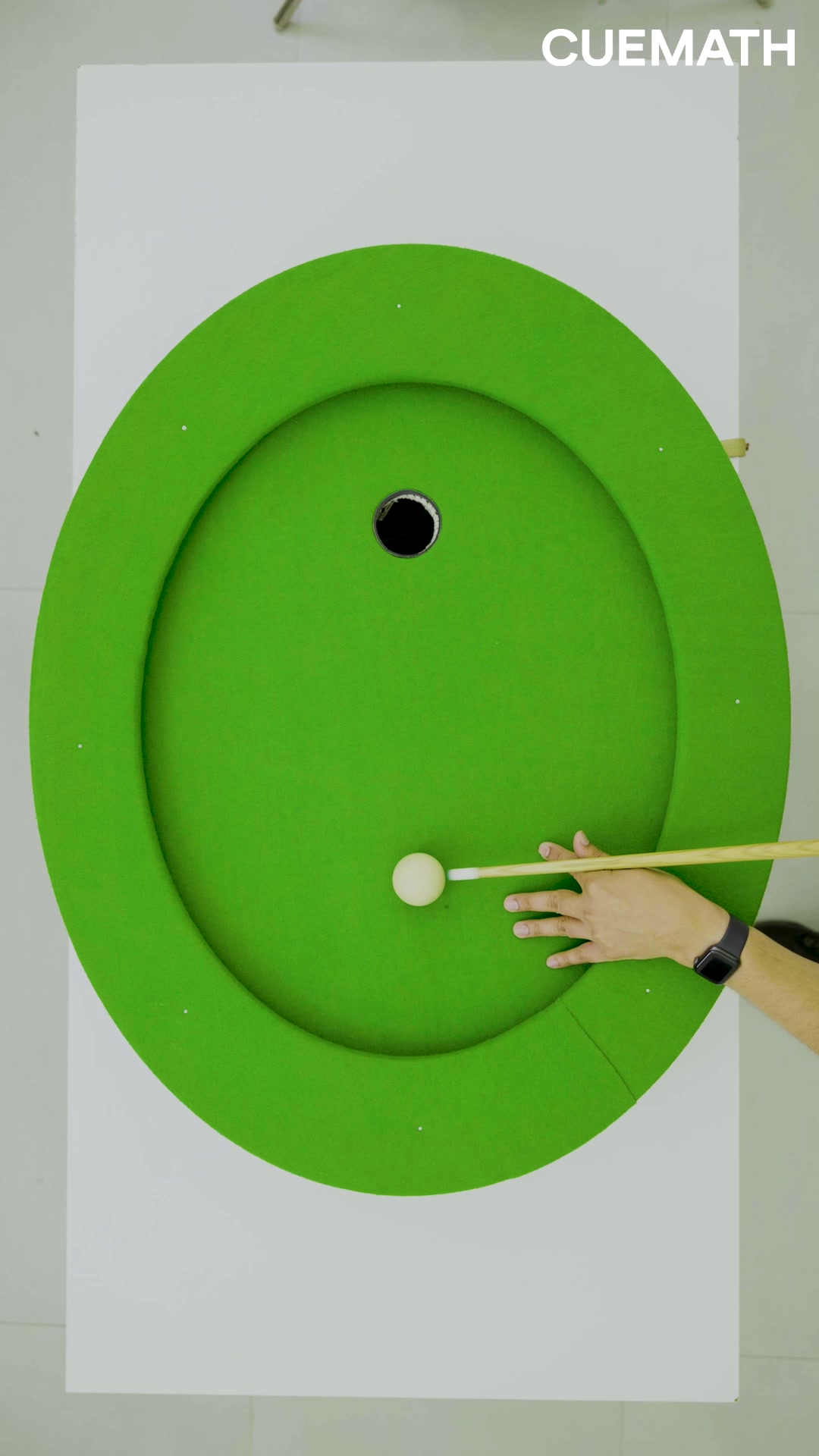 The ball always pots, no matter where you hit. 🤯 Why? --- An ellipse is ...