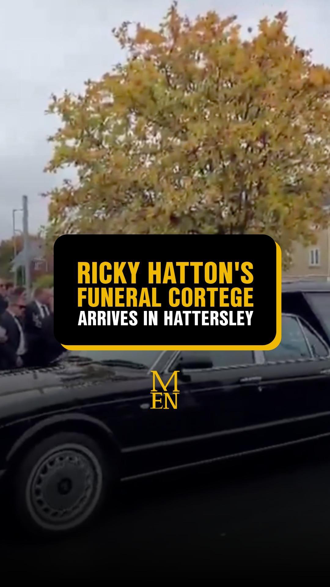 Ricky Hatton's funeral cortege passes Harehill Tavern in Hattersley. # ...