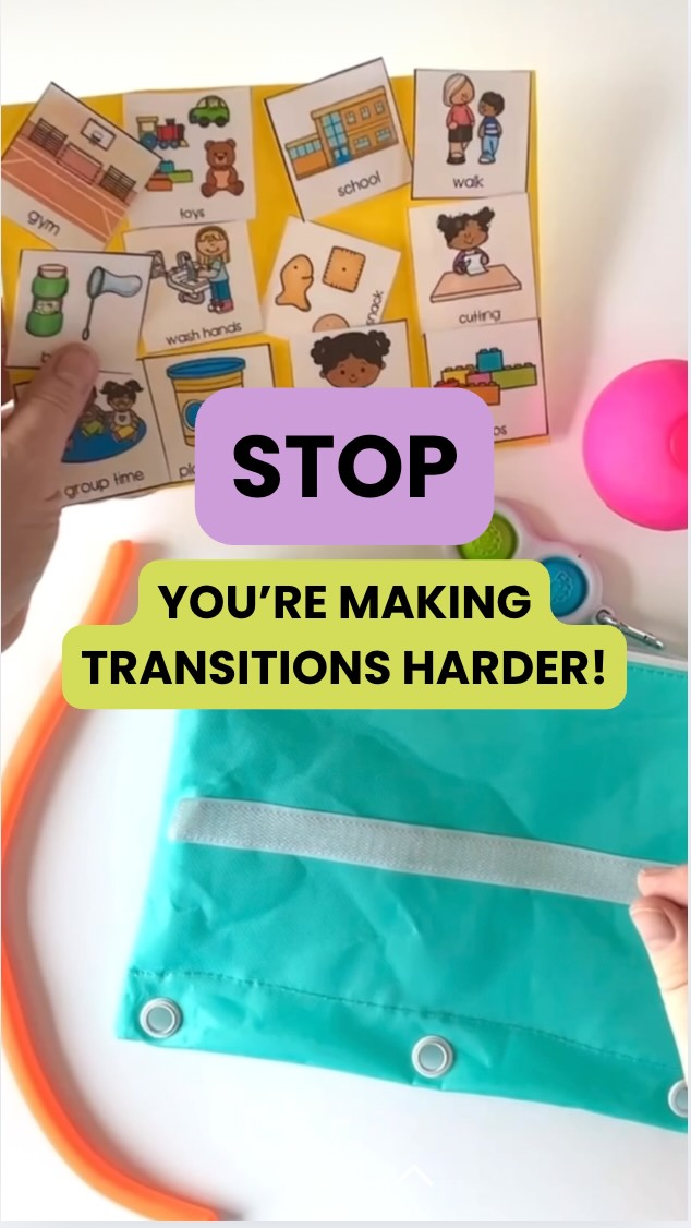 If you aren’t using a visual schedule, you’re making transitions harder ...