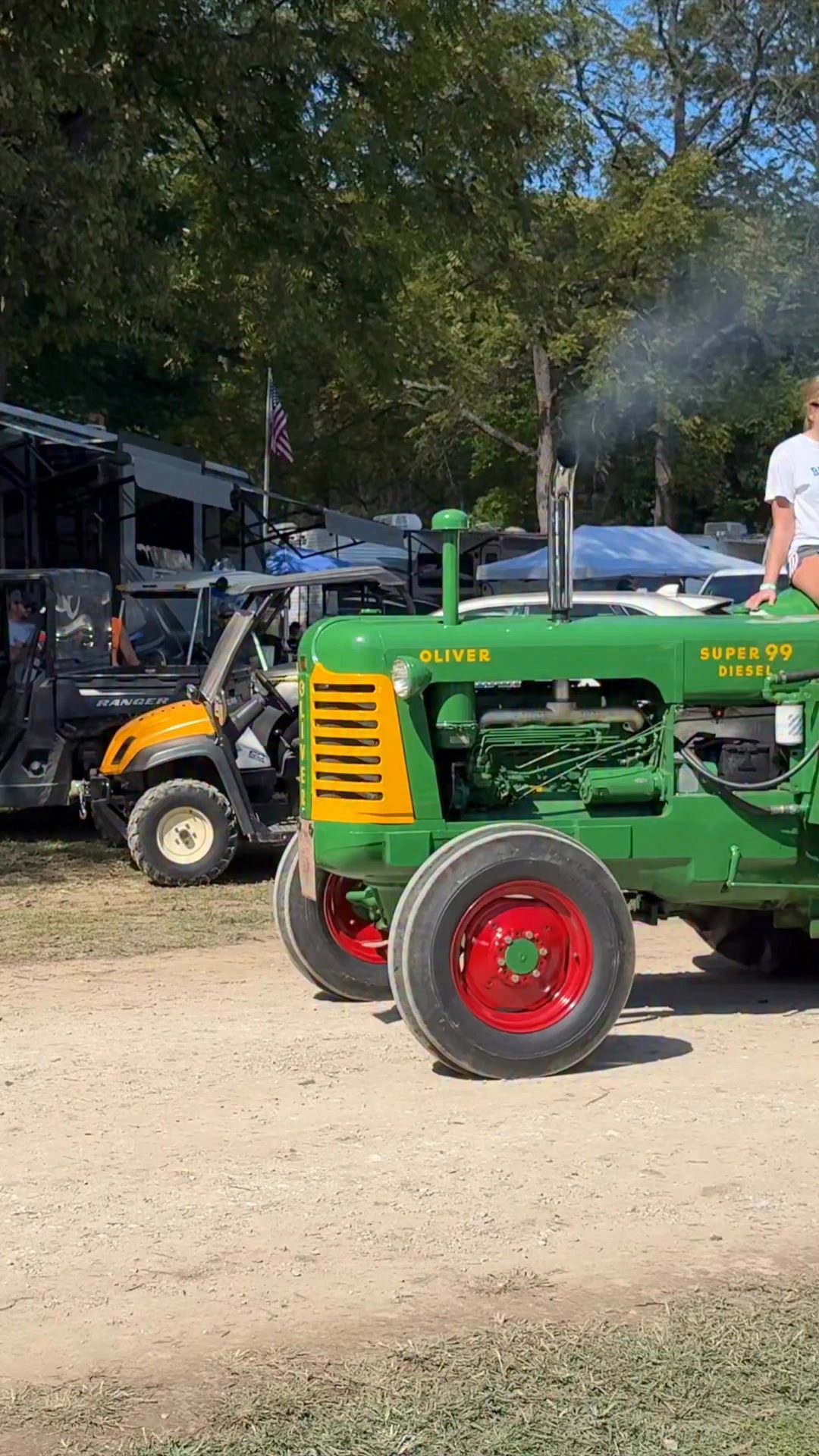 Oliver super 99 Diesel at the Franklin County Antique Machinery
