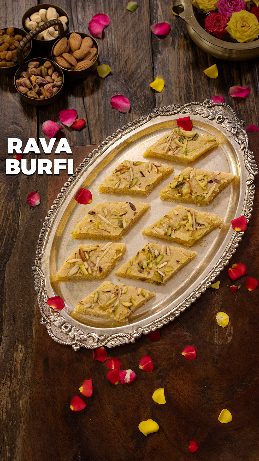 Rava Burfi | Diwali Sweet Recipes | Sooji Burfi | Semolina Burfi Recipe ...