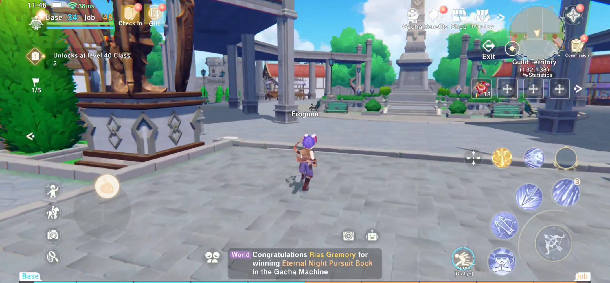 Guild Hall in Ragnarok Abyss is hugeee Will be good for guild gathering ...