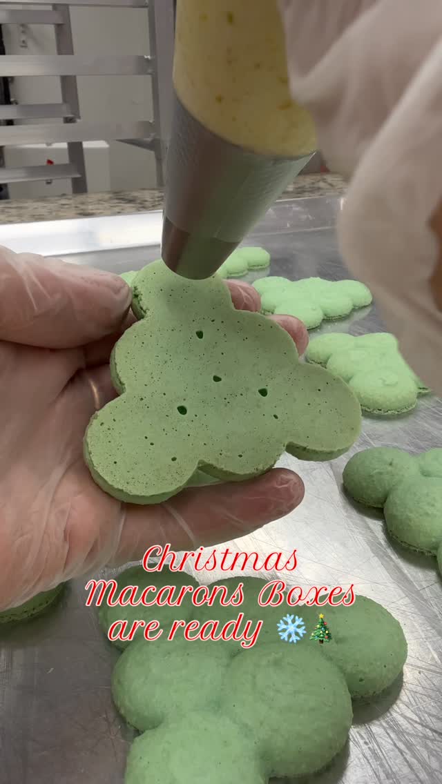 Handcrafted Christmas macarons 🎄 Made by hand in my small and cozy ...