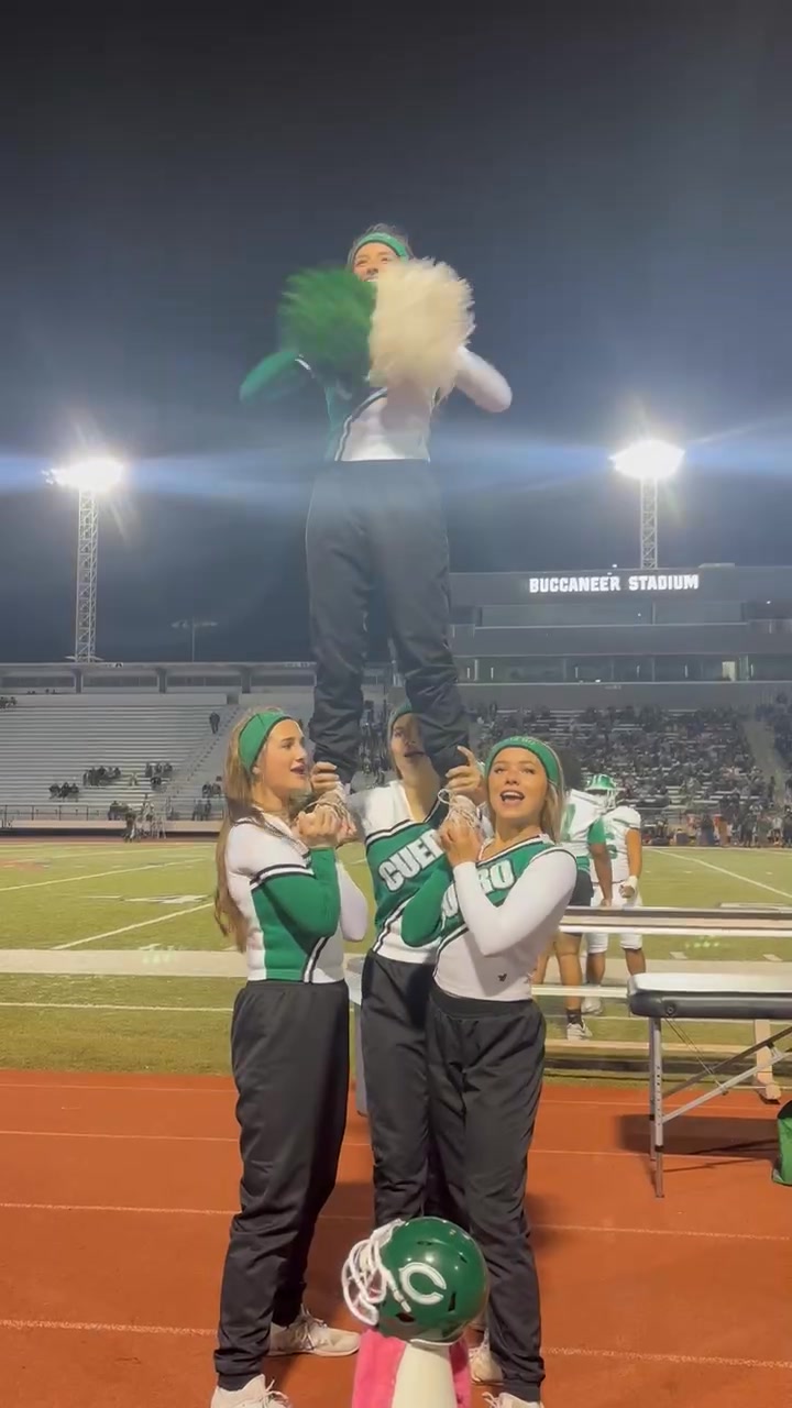 Sideline Stunt from Friday: Flyer: Varsity Assistant Head Emily Woods ...
