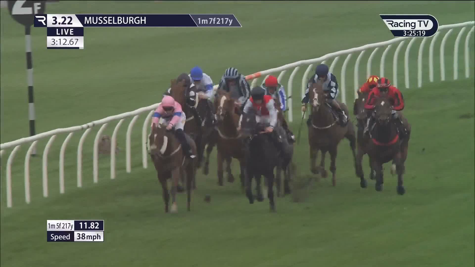 Trojan Sun is not to be denied out in front under Lauren Young, landing ...