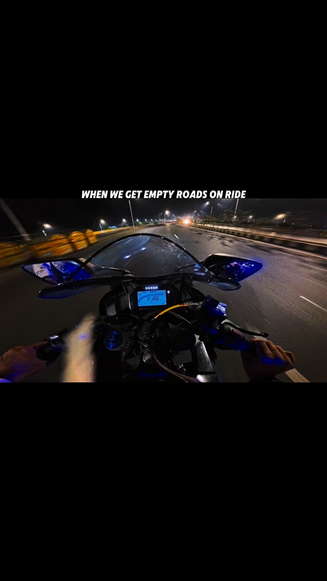 When we get empty roads on ride ☠️