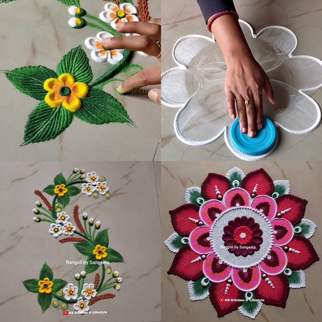 Indian Rangoli Art | Easy Rangoli | Simple Rangoli | Rangoli Design ...