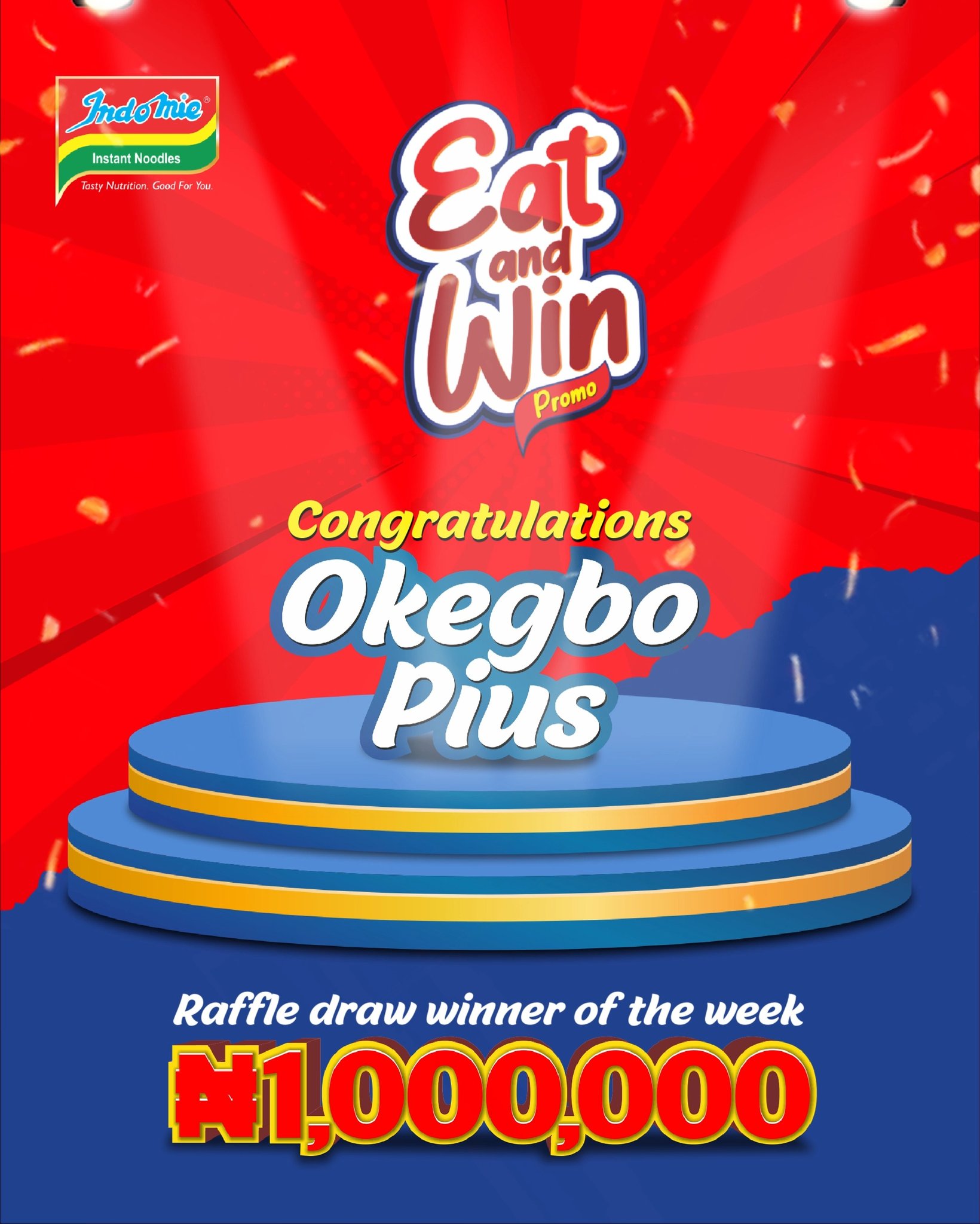 Our latest Raffle Draw Winner of ₦1,000,000 is here! 🎉 He simply ...