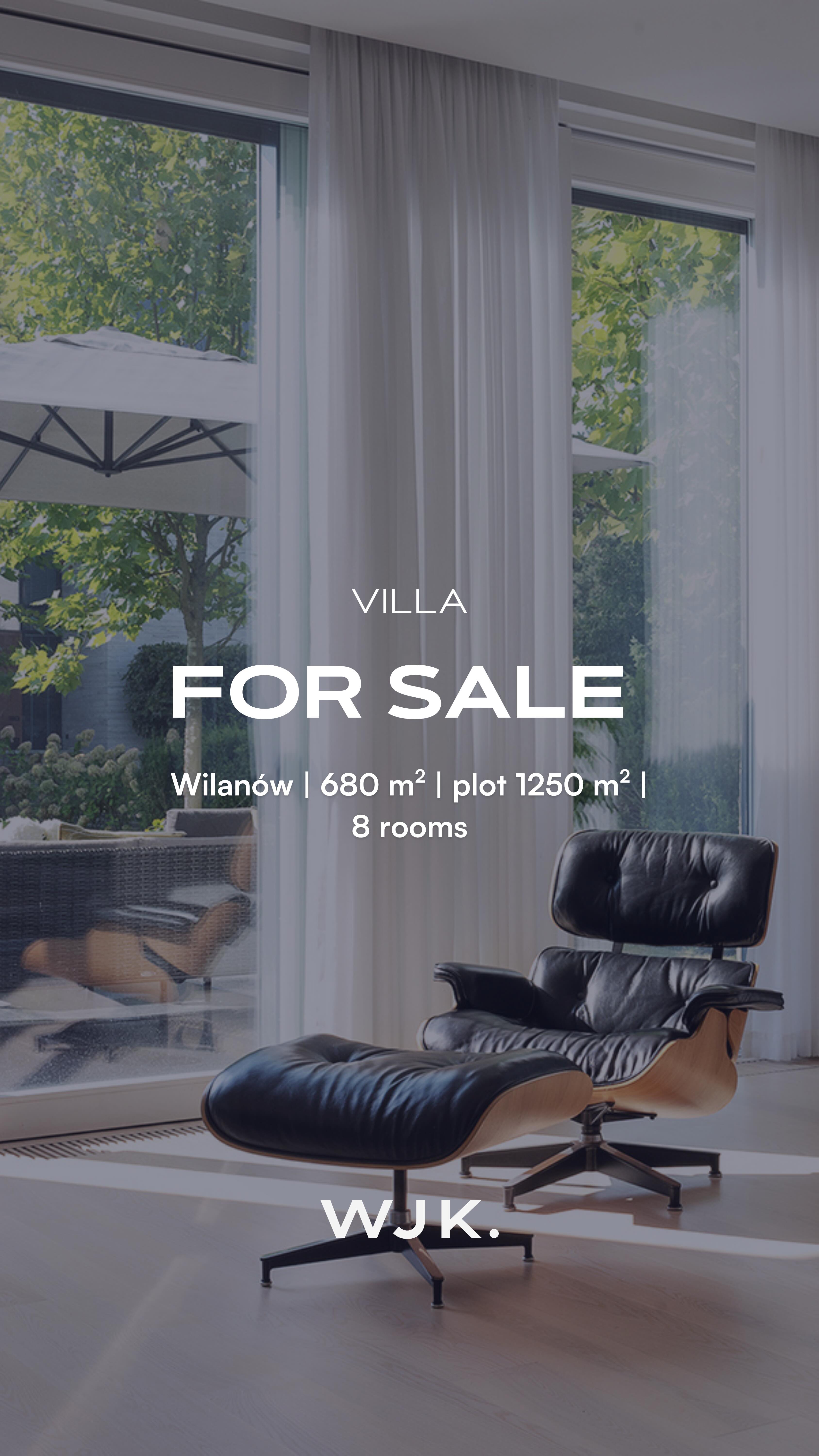 / FOR SALE OR FOR RENT Wilanów | 680 m² | plot 1,250 m² | 8 rooms A ...